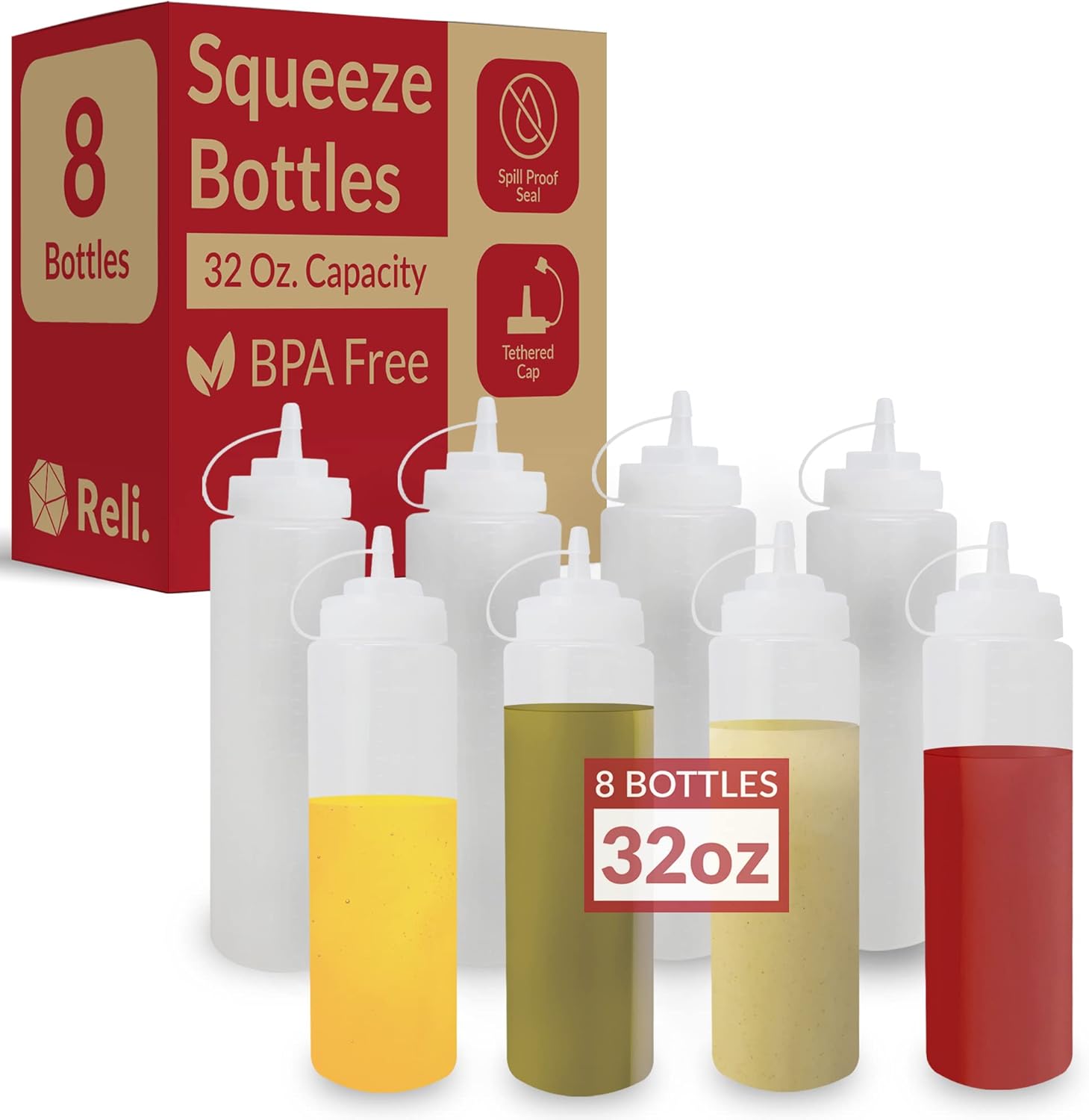 Reli 32 oz Squeeze Bottles