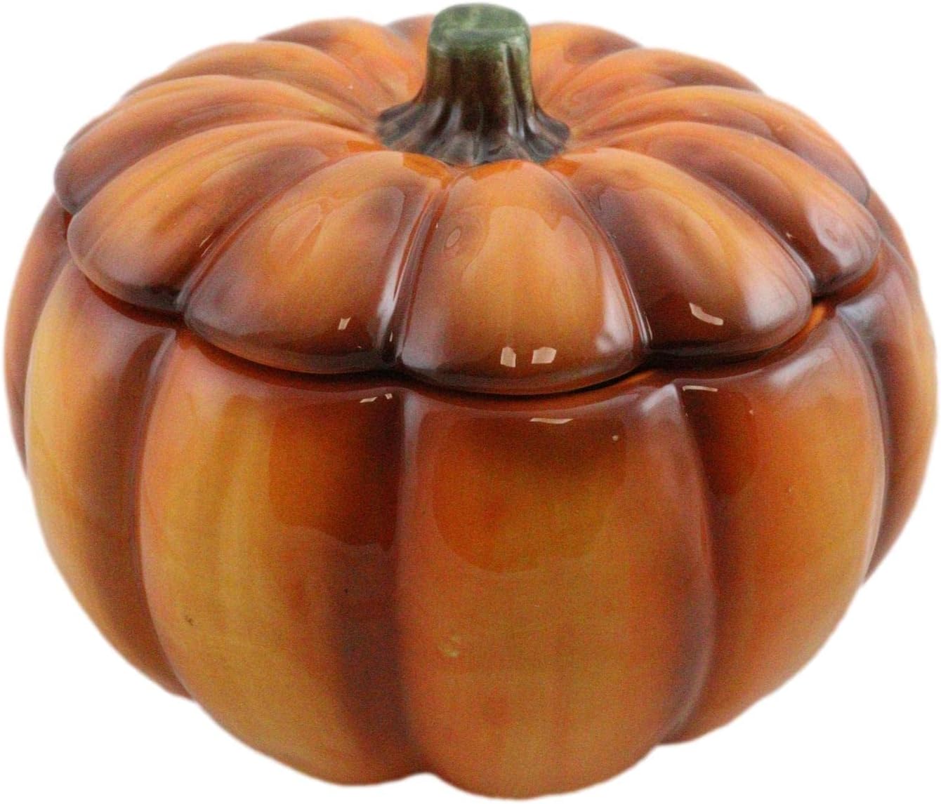 Ebros 6 Orange Pumpkin Soup Bowl with Lid