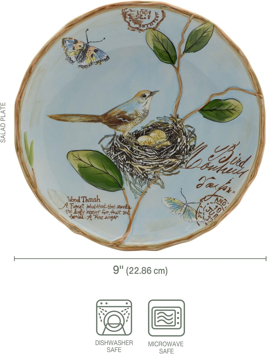 Fitz Floyd Fitz and Floyd Toulouse Accent Salad Plates Set of 4 Blue