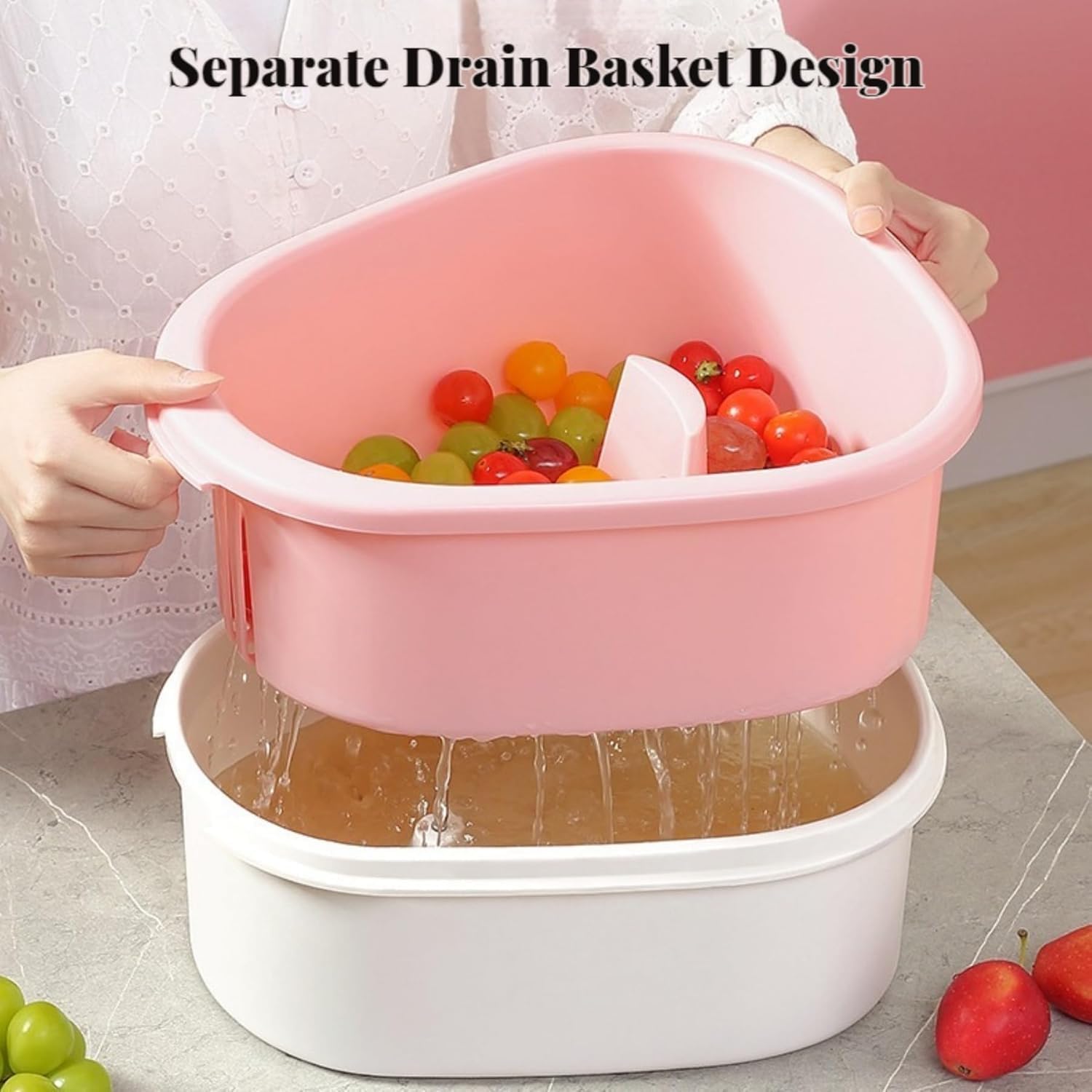 Fruit Washer Spinner with Brush