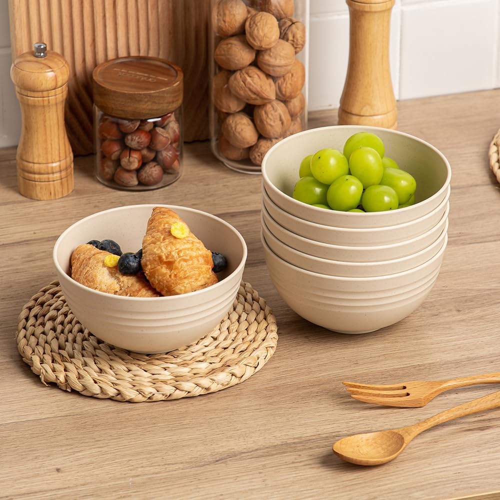 18-Piece Unbreakable Wheat Straw Dinnerware Set