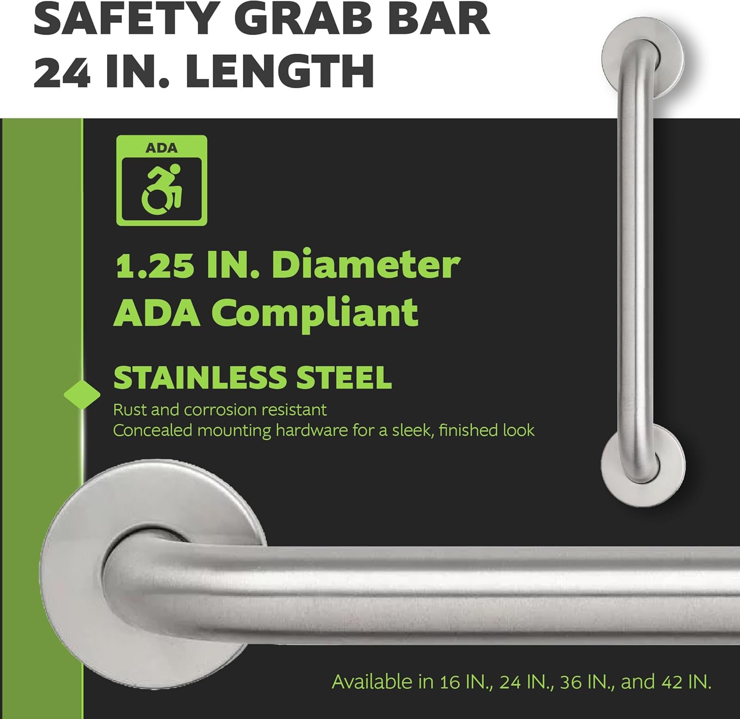 Homewerks 24 Inch ADA Compliant Grab Bar