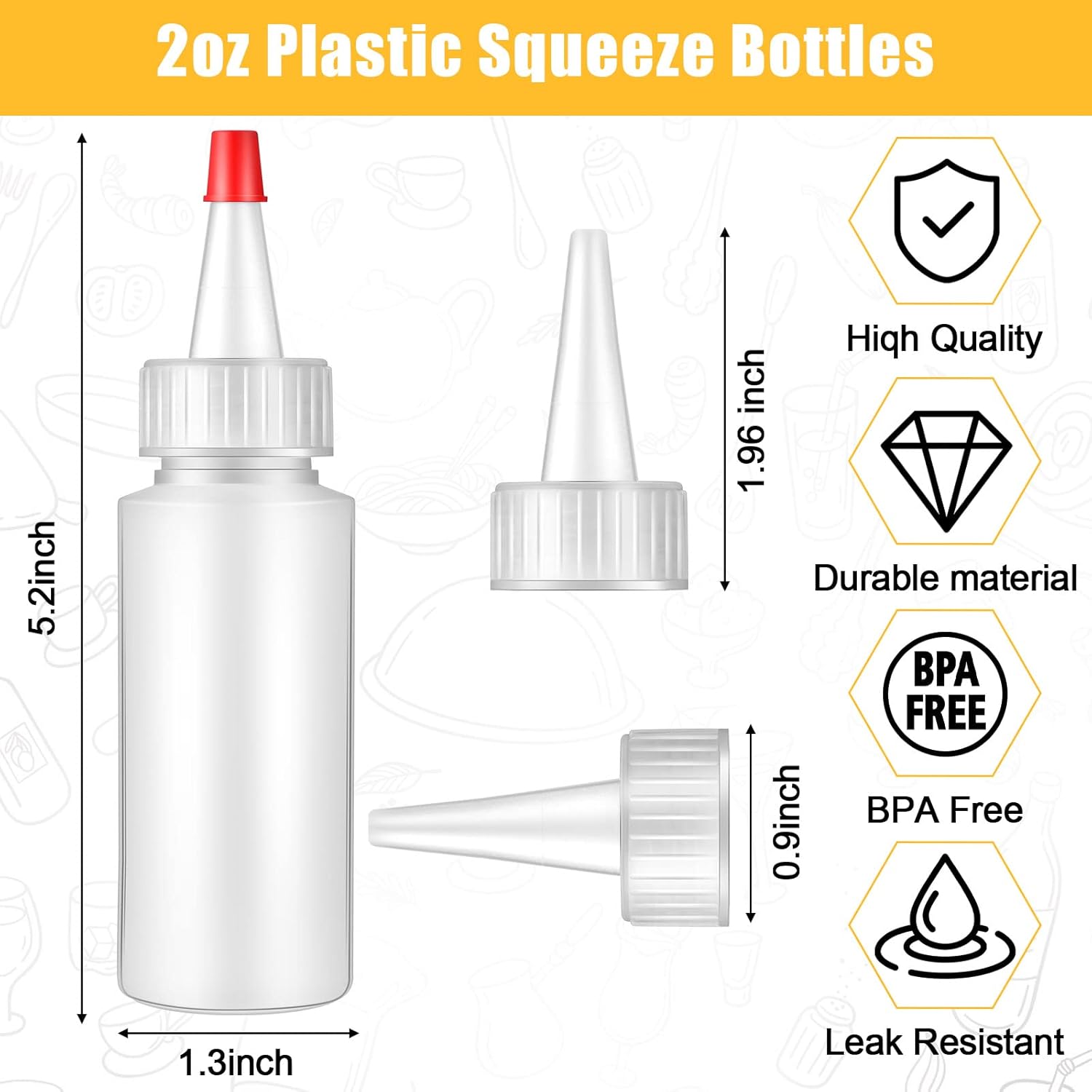 80-Piece Refillable Mini Squeeze Bottles