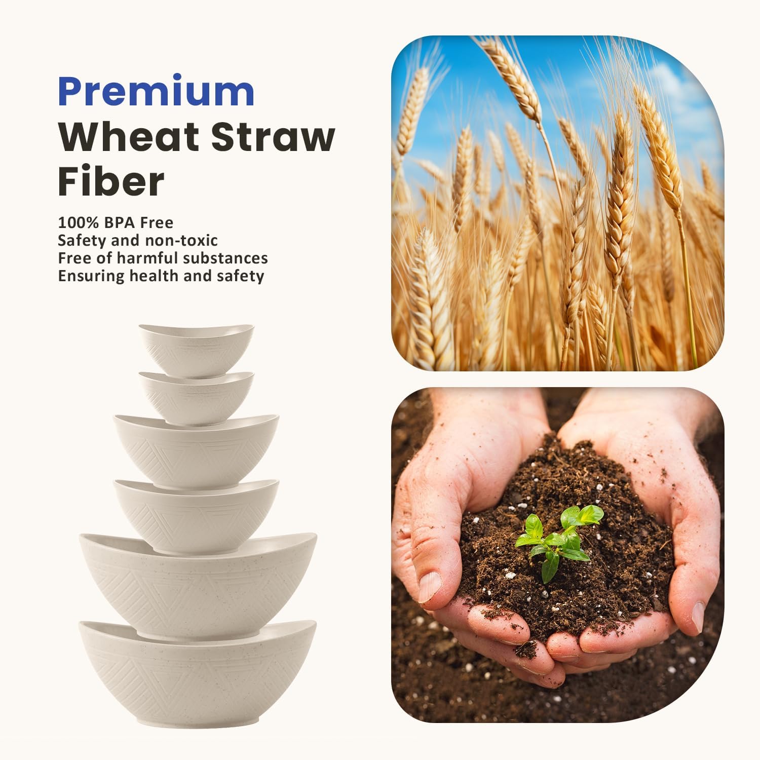 Homienly Premium Mixing Bowls Set