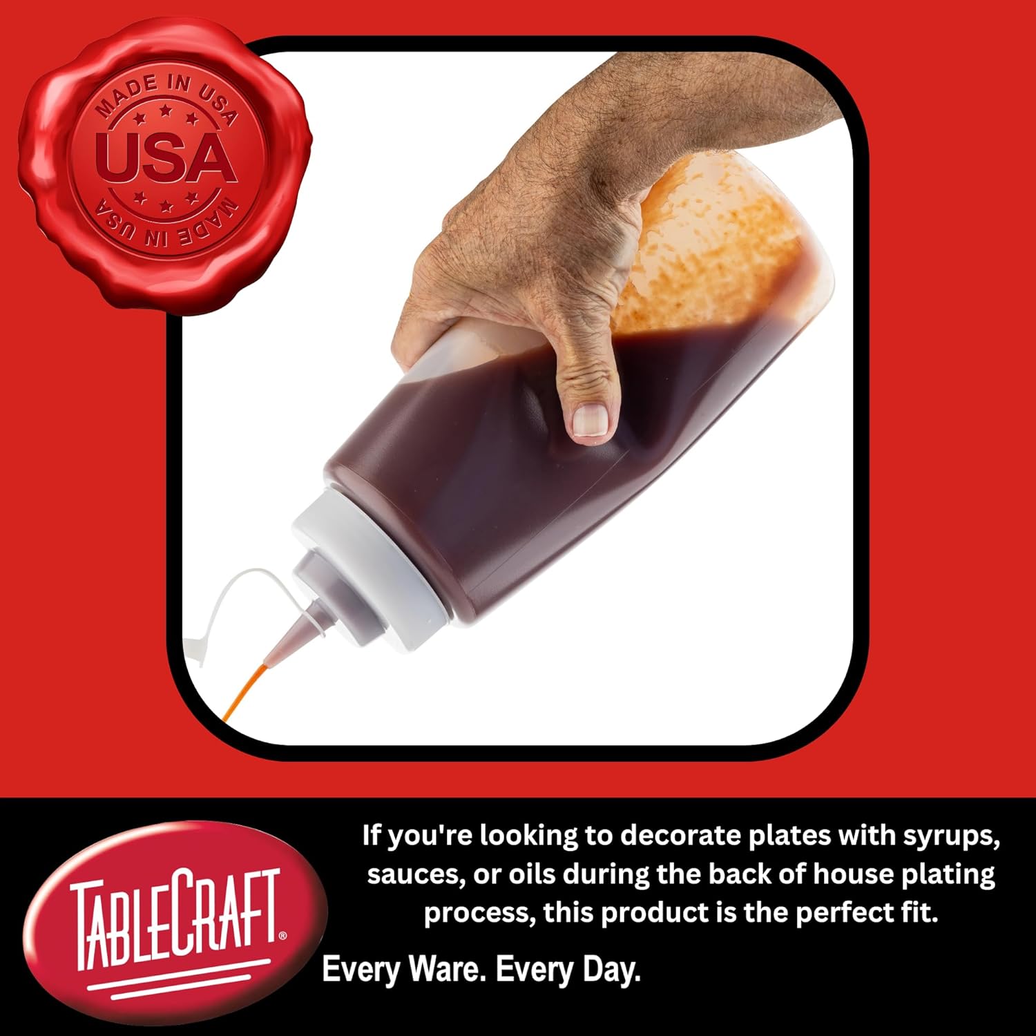 Tablecraft Plastic Condiment Squeeze Bottles
