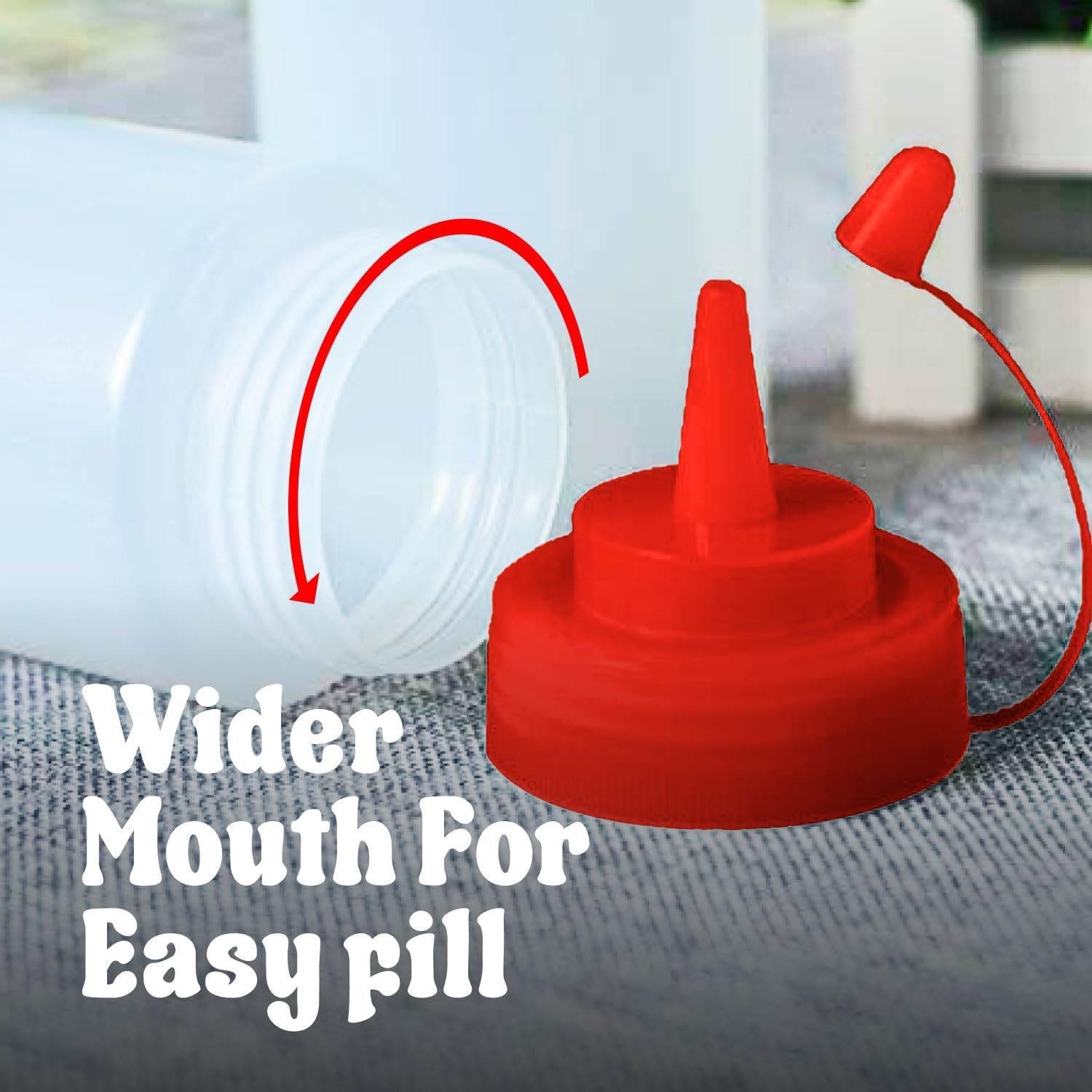 Sleek Leak-Proof Condiment Squeeze Bottles