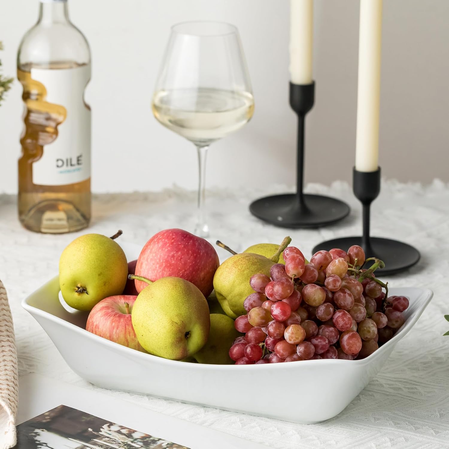 White Porcelain Serving Bowls for Entertaining