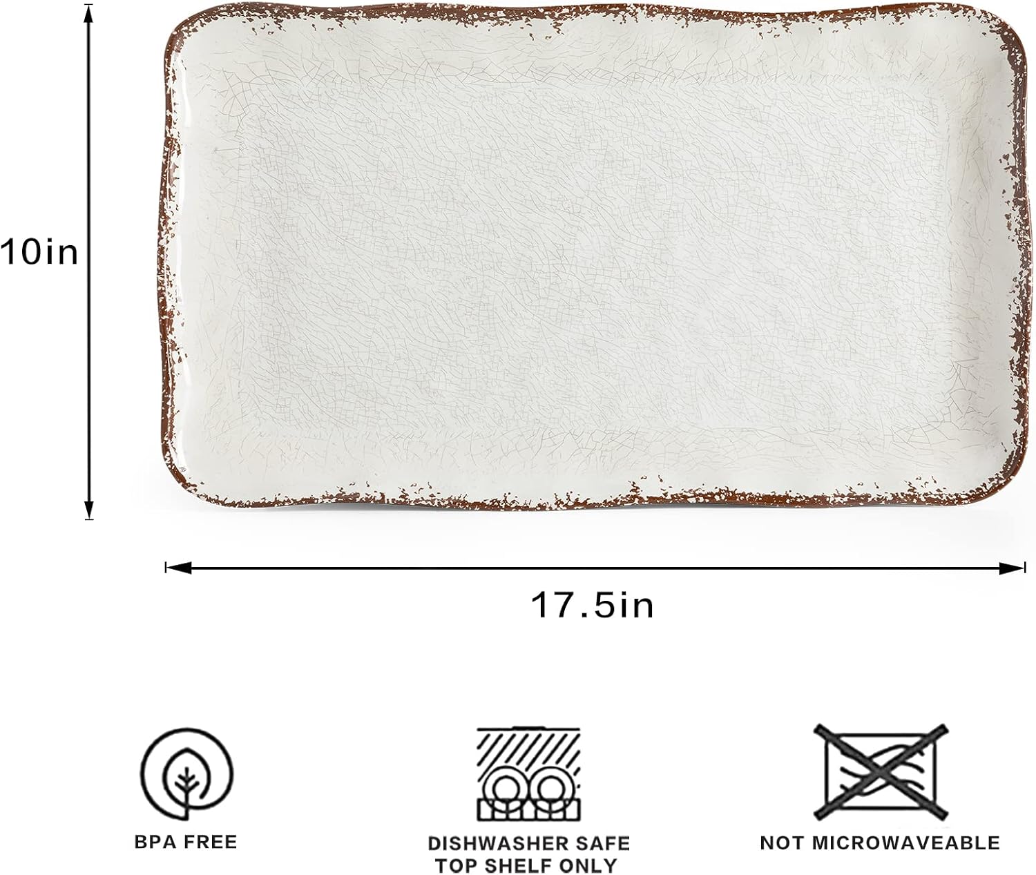 Vibrant Rustic Melamine Serving Platter Set