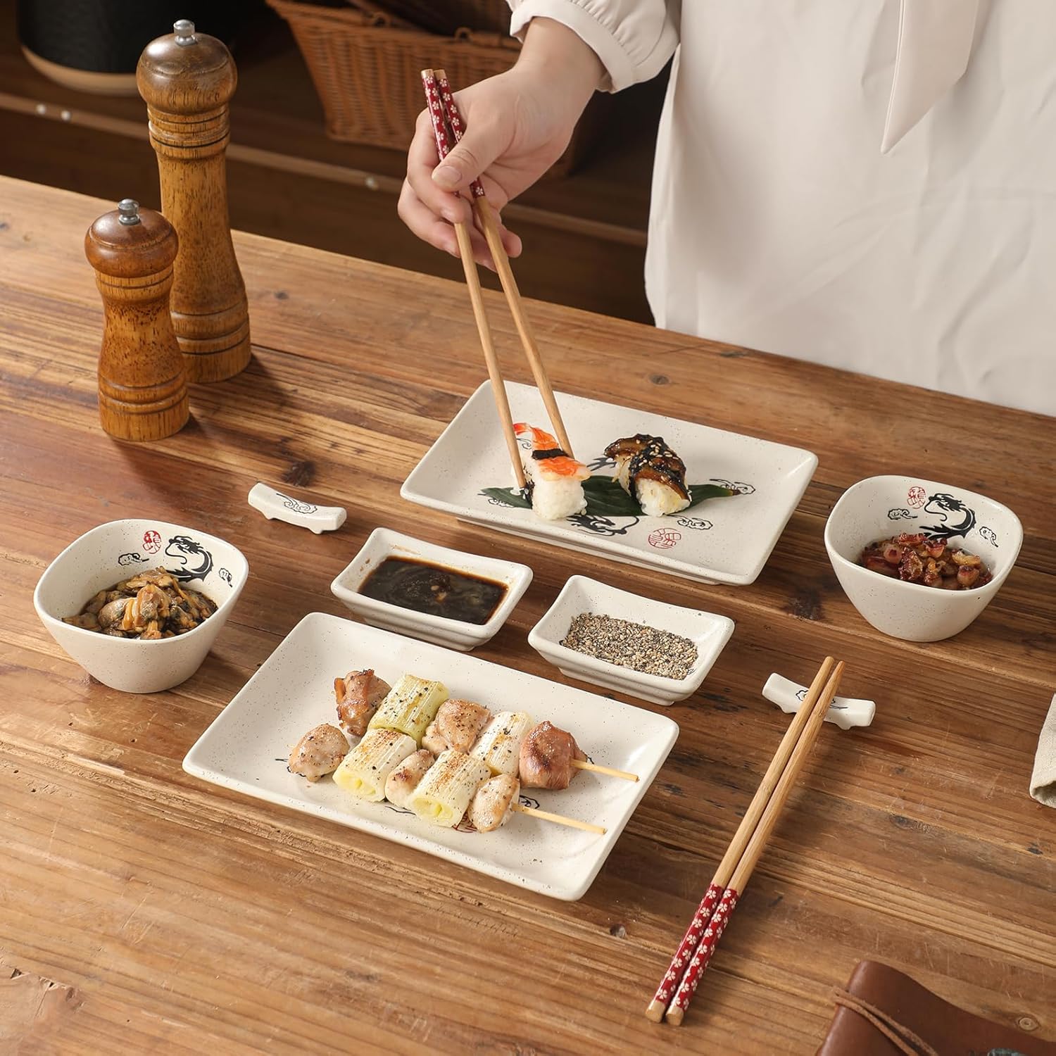 Elegant Sushi Plates Set