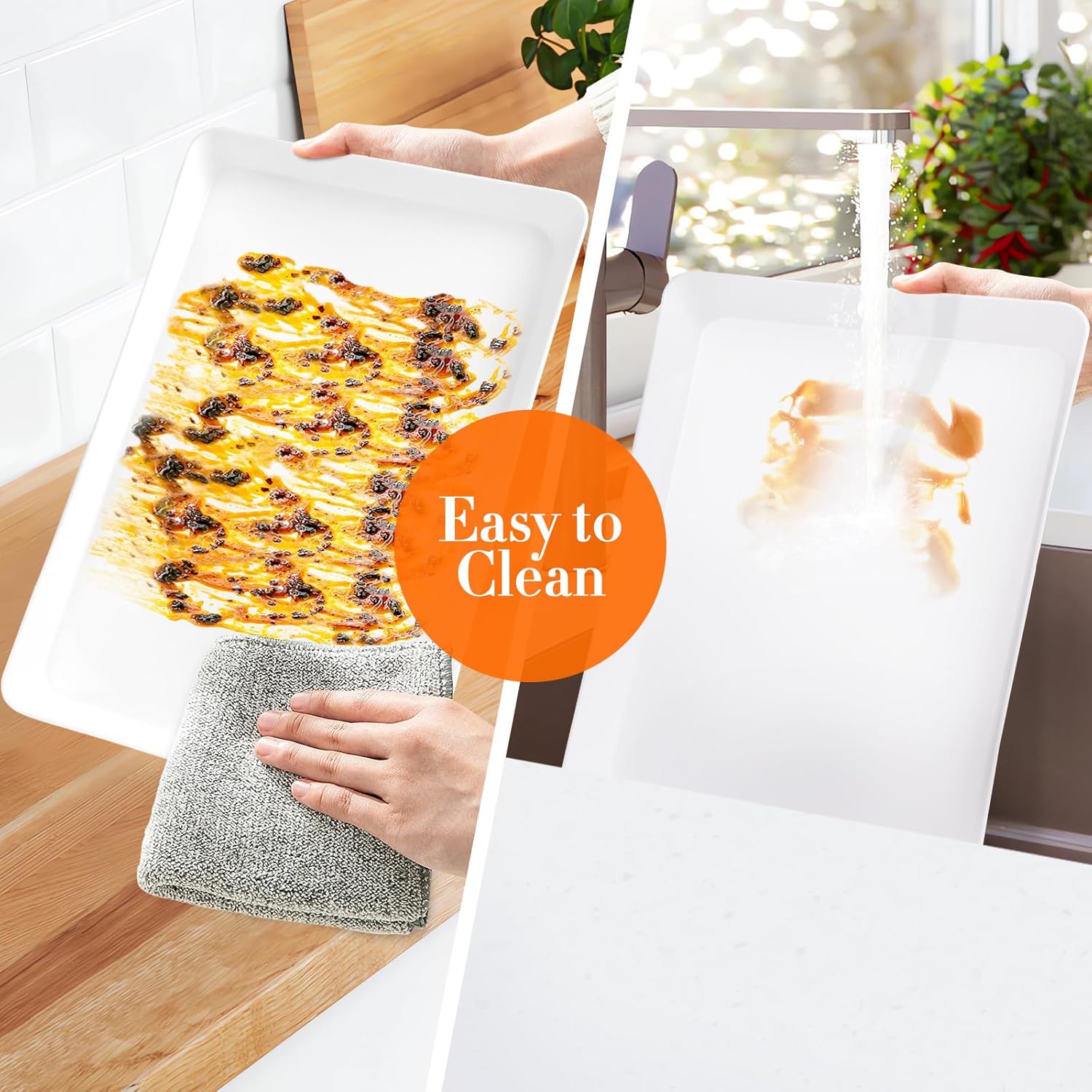 4-Piece Serving Tray Set for Entertaining