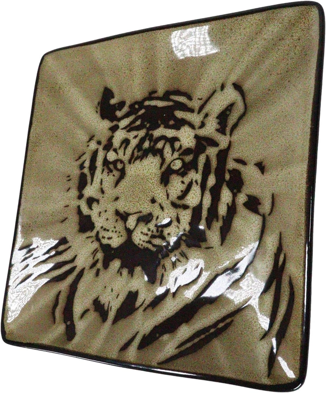 Ebros Gift Pack Tiger-Eyes 8 Ceramic Salad Plates