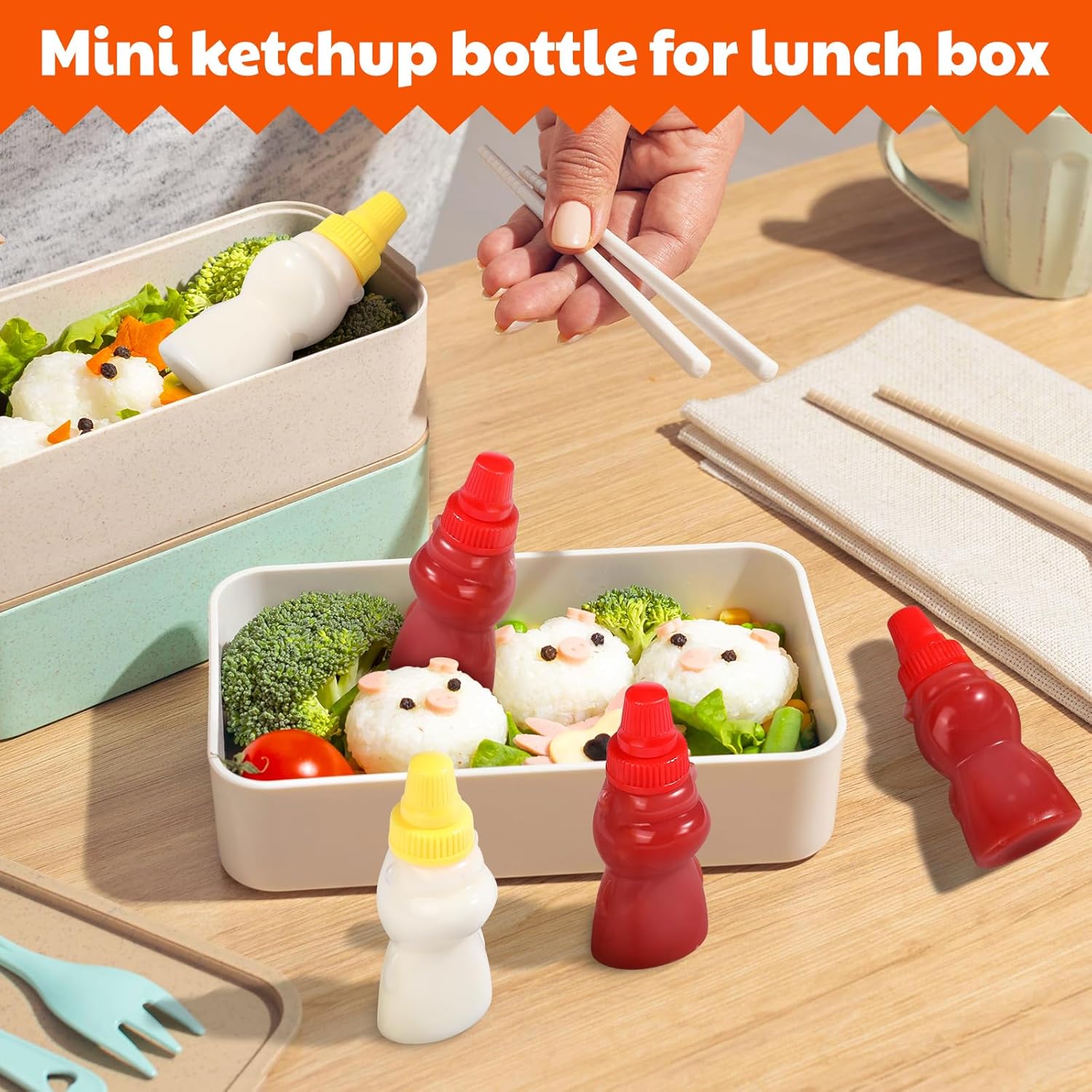 4-Piece Bear-Shaped Condiment Bottles