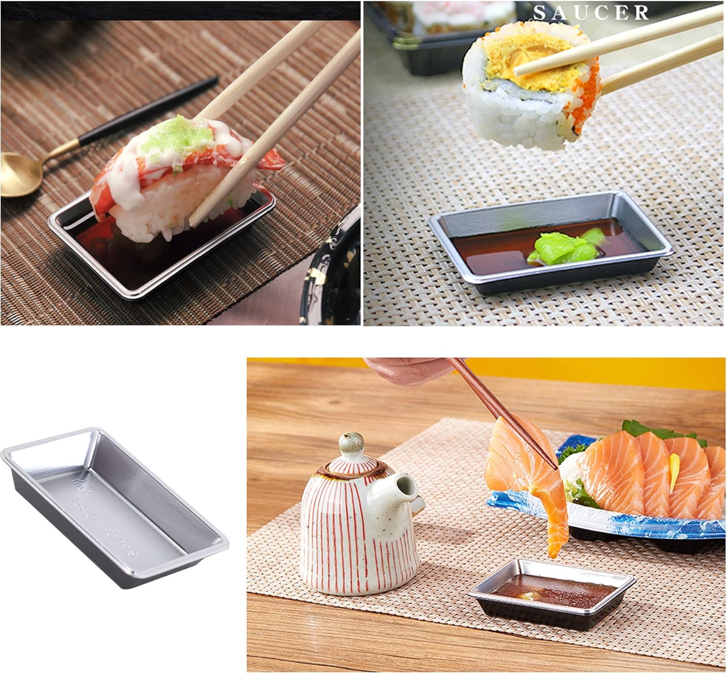 Mantouxi 100Pcs Disposable Dinnerware Dishes Stackable Eco-Friendly