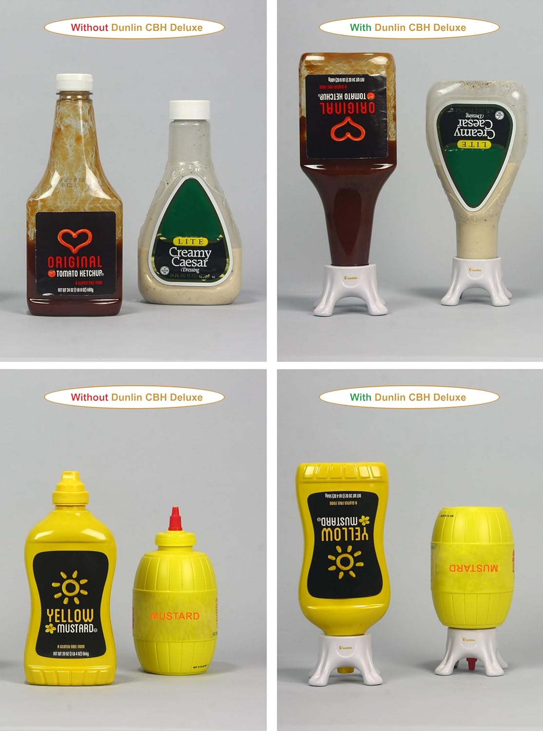 Dunlin Condiment Bottle Holder Deluxe Set - Ivory