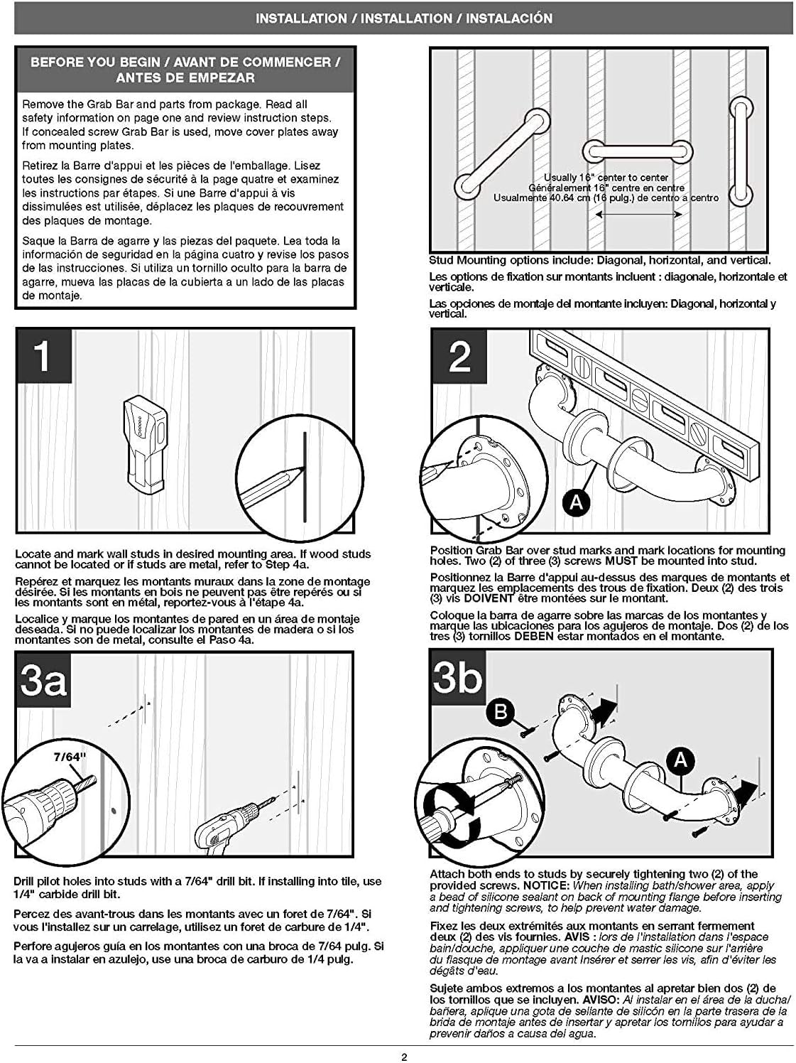 Delta Carlisle Senior Safety Grab Bar