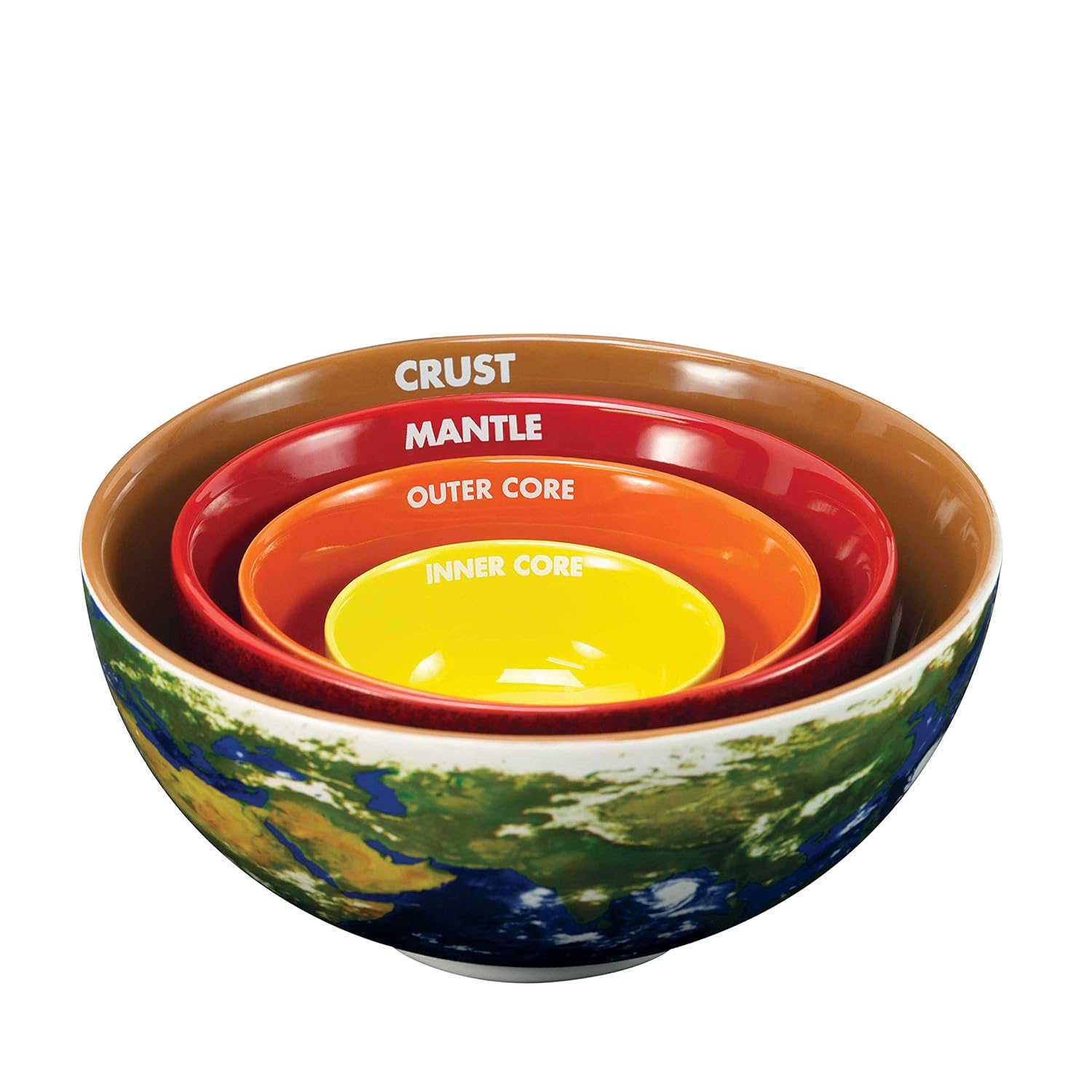 Nestable Earth Design Four Capacity Cross Section Bowls