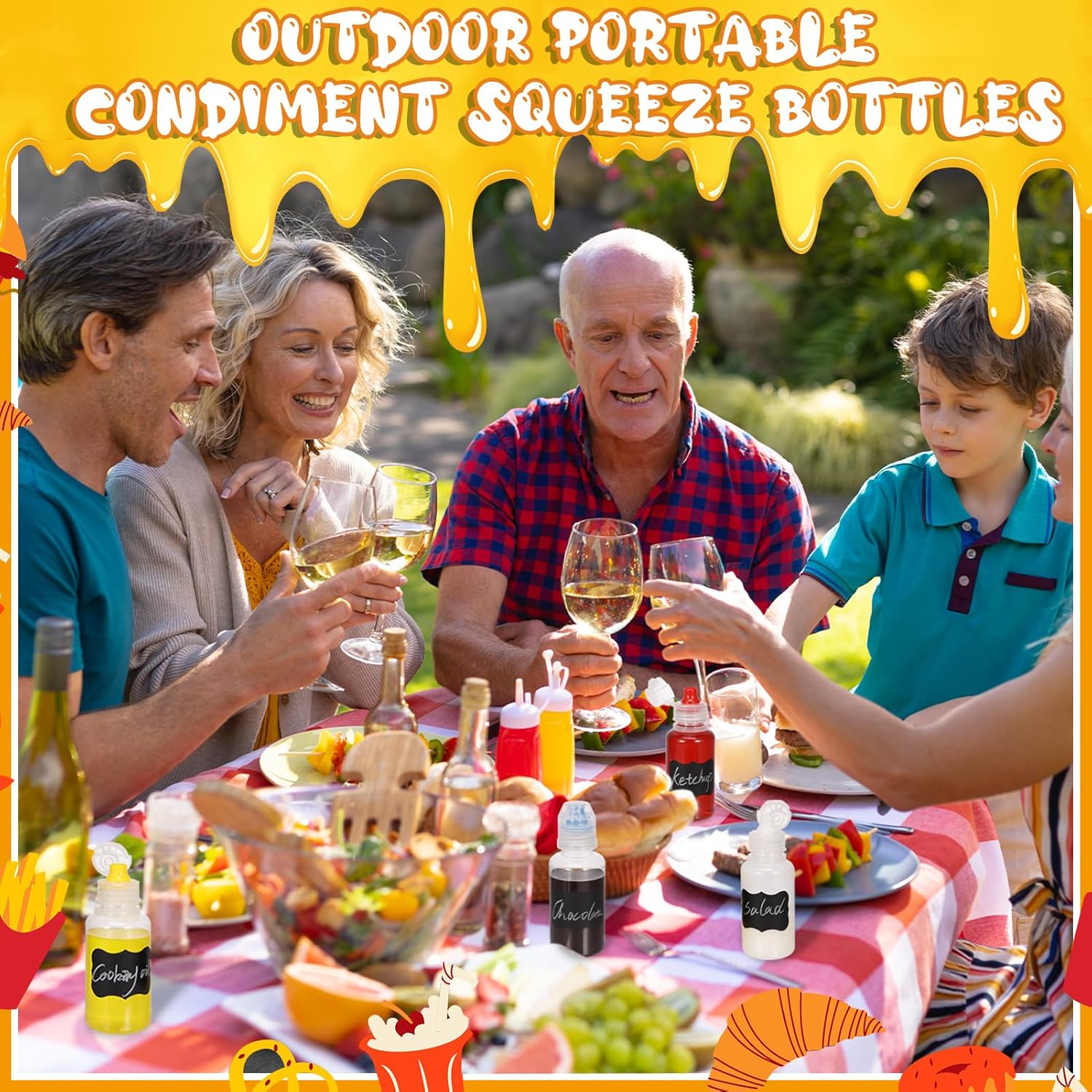 Mini Flip-Lid Squeeze Bottles - Compact Durable