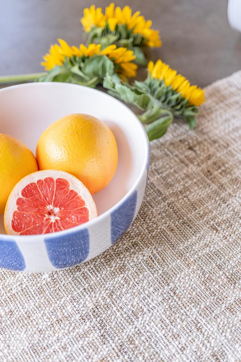 Vietri Viva Santorini Dot Large Footed Serving Bowl