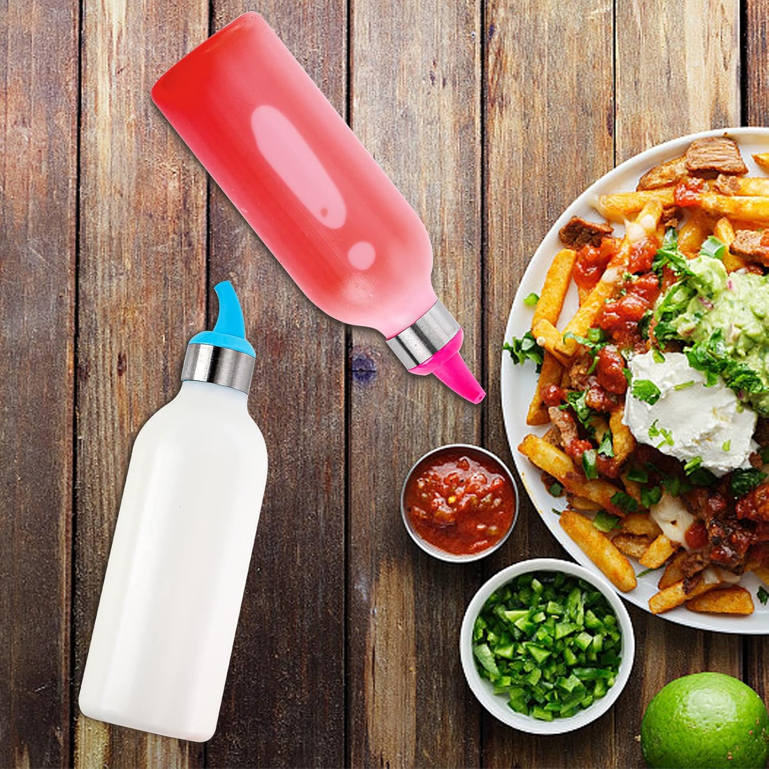 6-Pack Squeeze Condiment Bottles