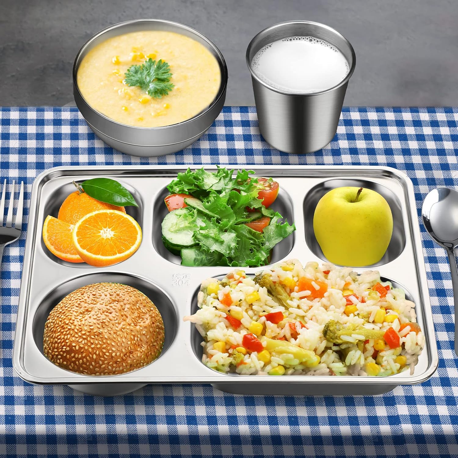 Perfect 20-Piece Stainless Steel Dinnerware Set for Home Kitchen
