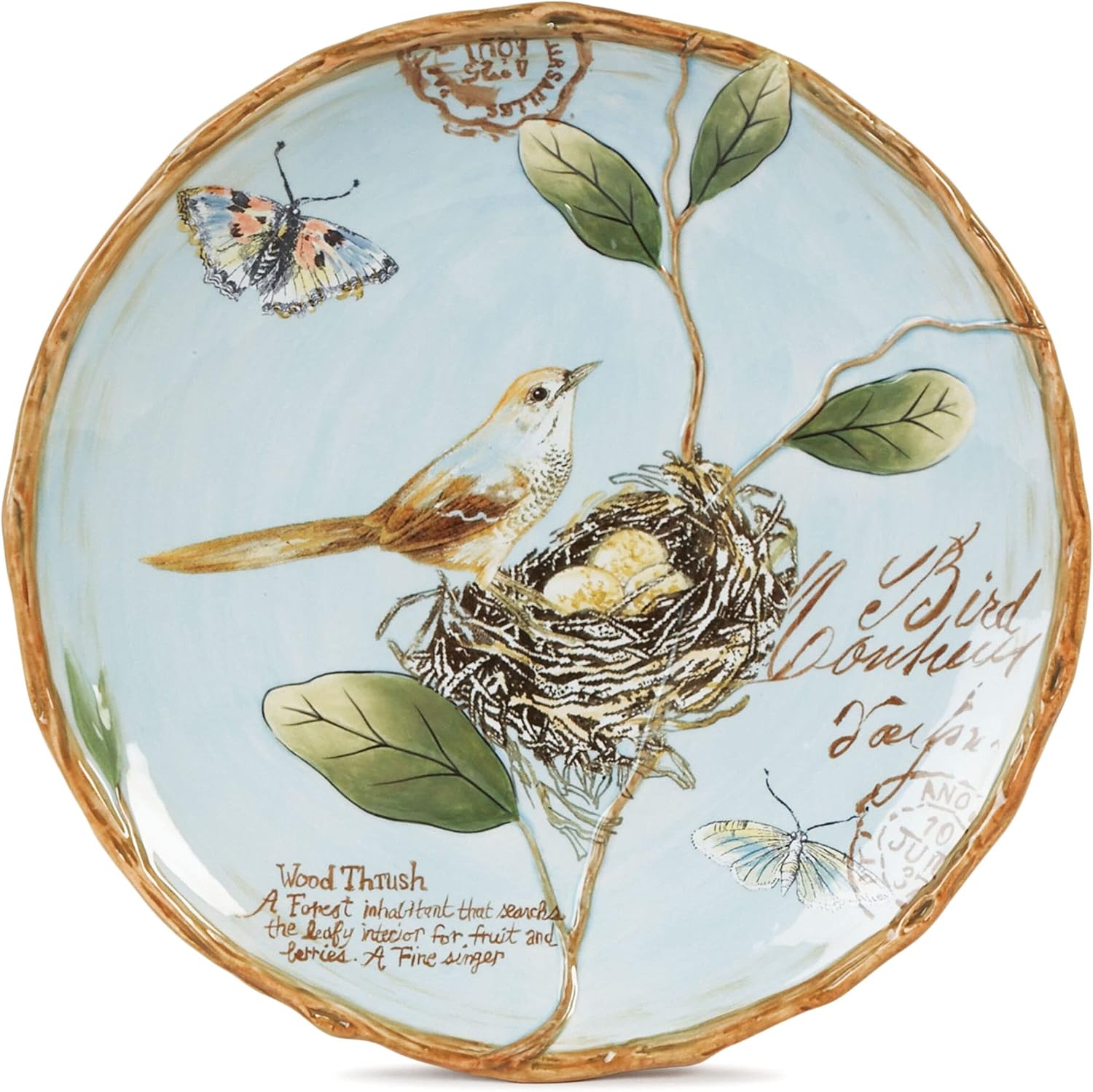 Fitz Floyd Fitz and Floyd Toulouse Accent Salad Plates Set of 4 Blue