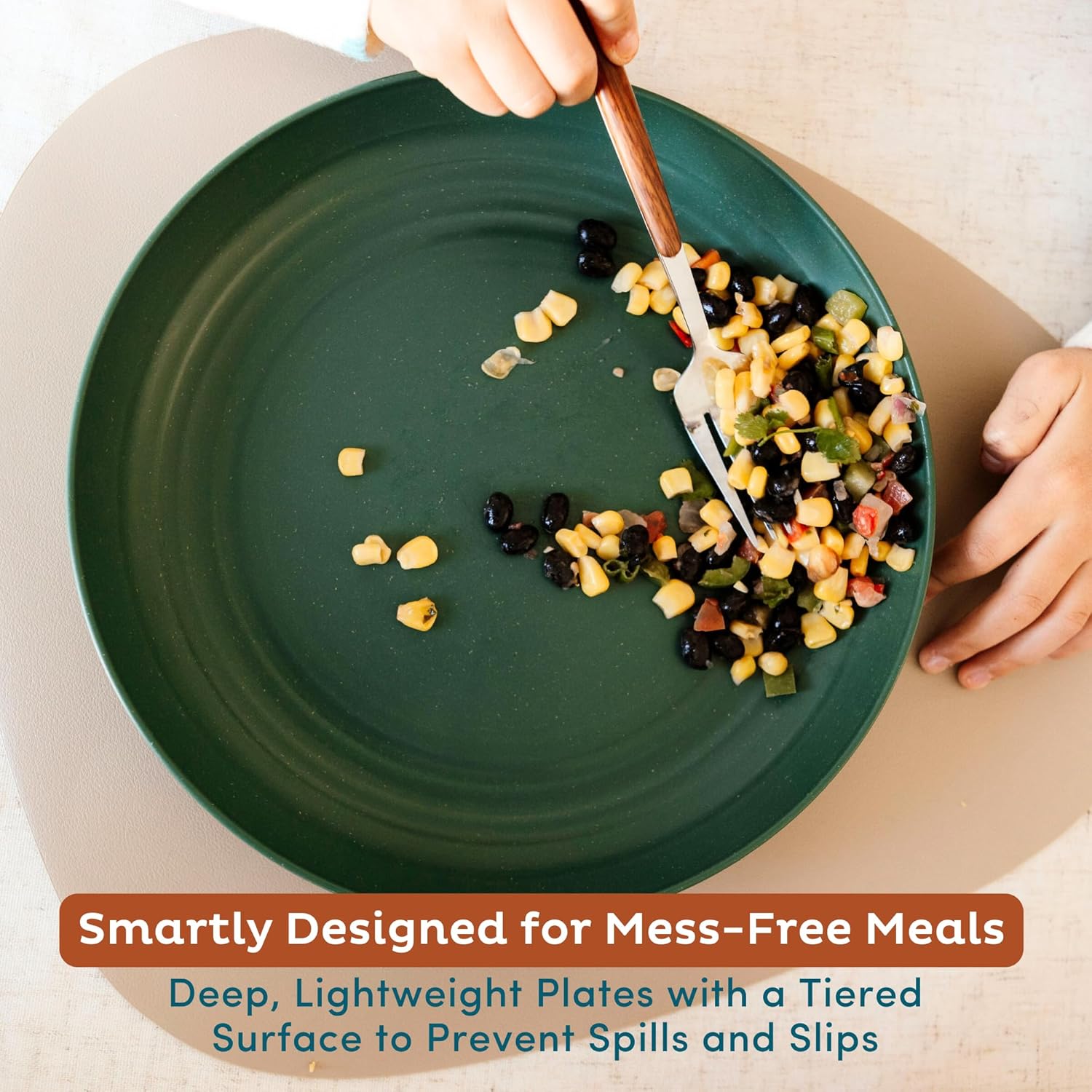 Nook Theory Deep Dinner Plates 8PCS - Wheat Straw Plates