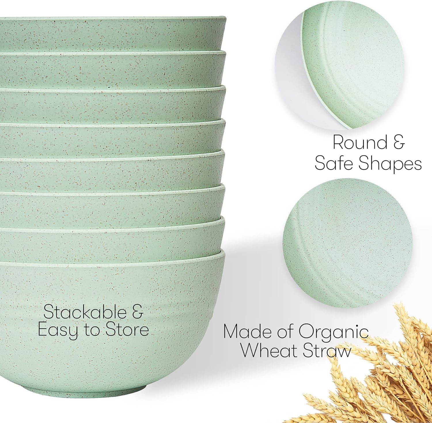 Sven Unbreakable Dinnerware Sets 8-Piece Set - Eco-Friendly Microwave dishwasher Safe