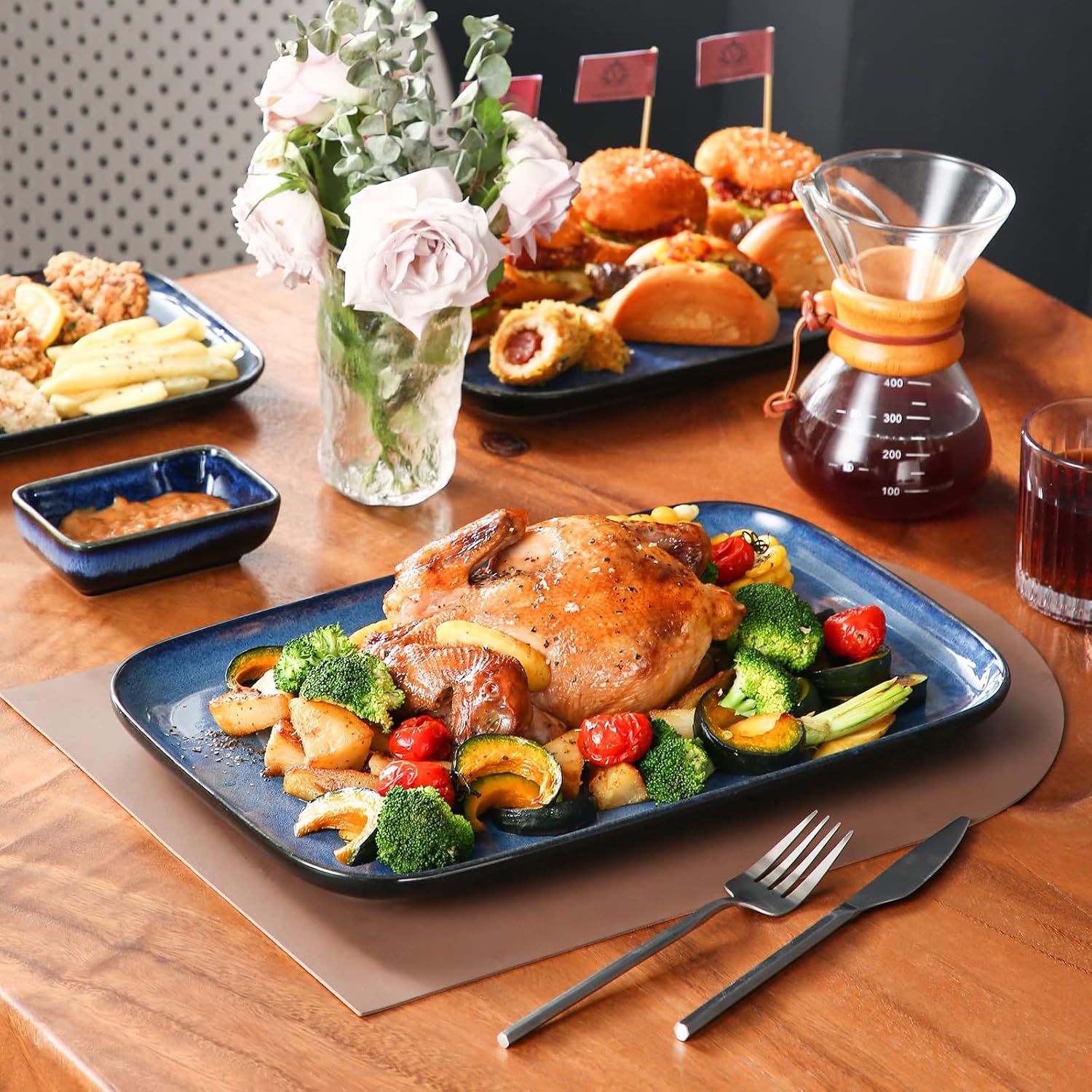 Stunning served platter set for modern elegance and practicality