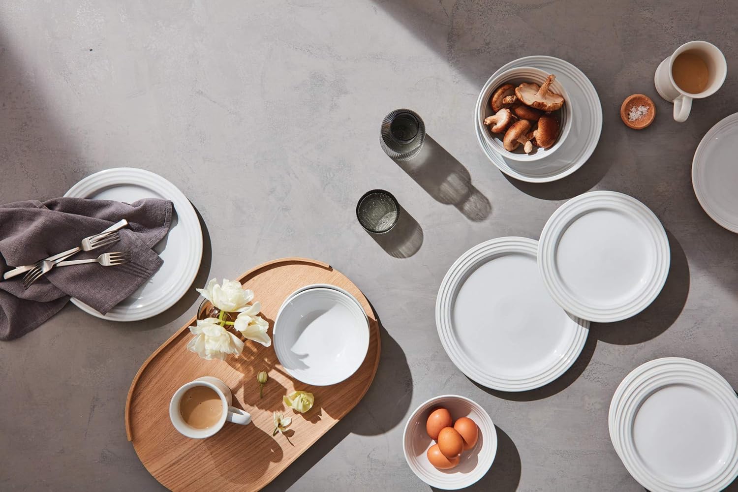 Le Creuset Stoneware Set of 4 Salad Plates 85 each White