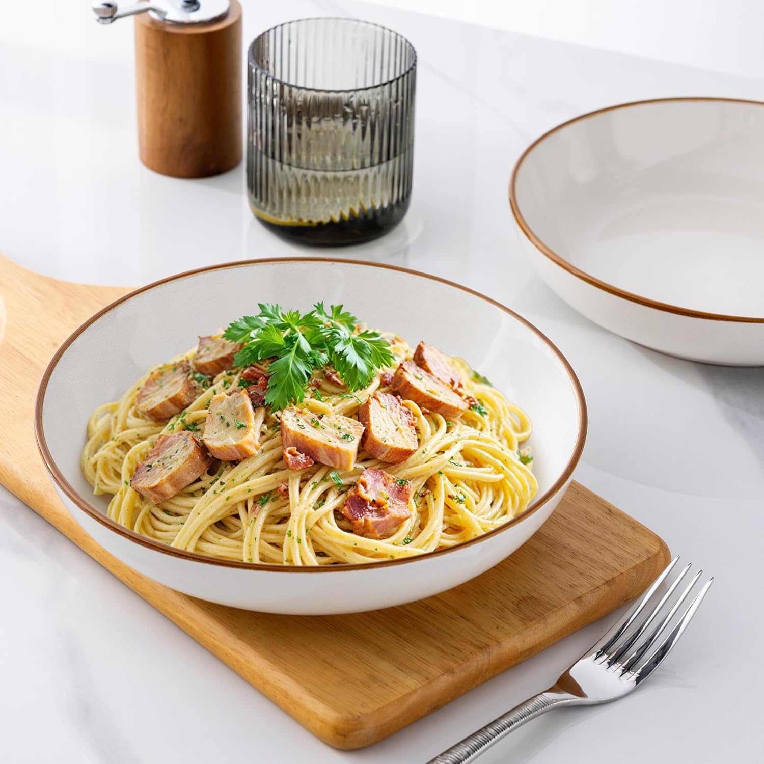 Sturdy Durable 85 Ceramic Pasta Bowls for Kitchen Use