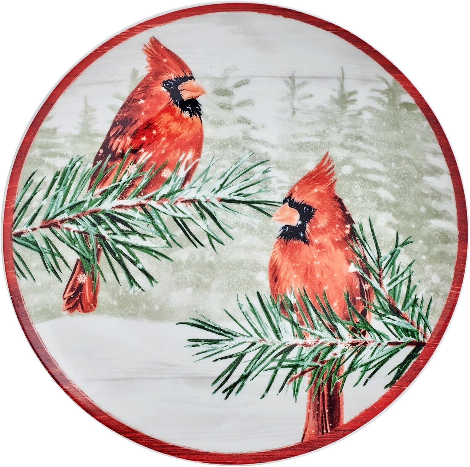 Mikasa Holiday Countryside Christmas Salad Plates Set of 4 9 Inch
