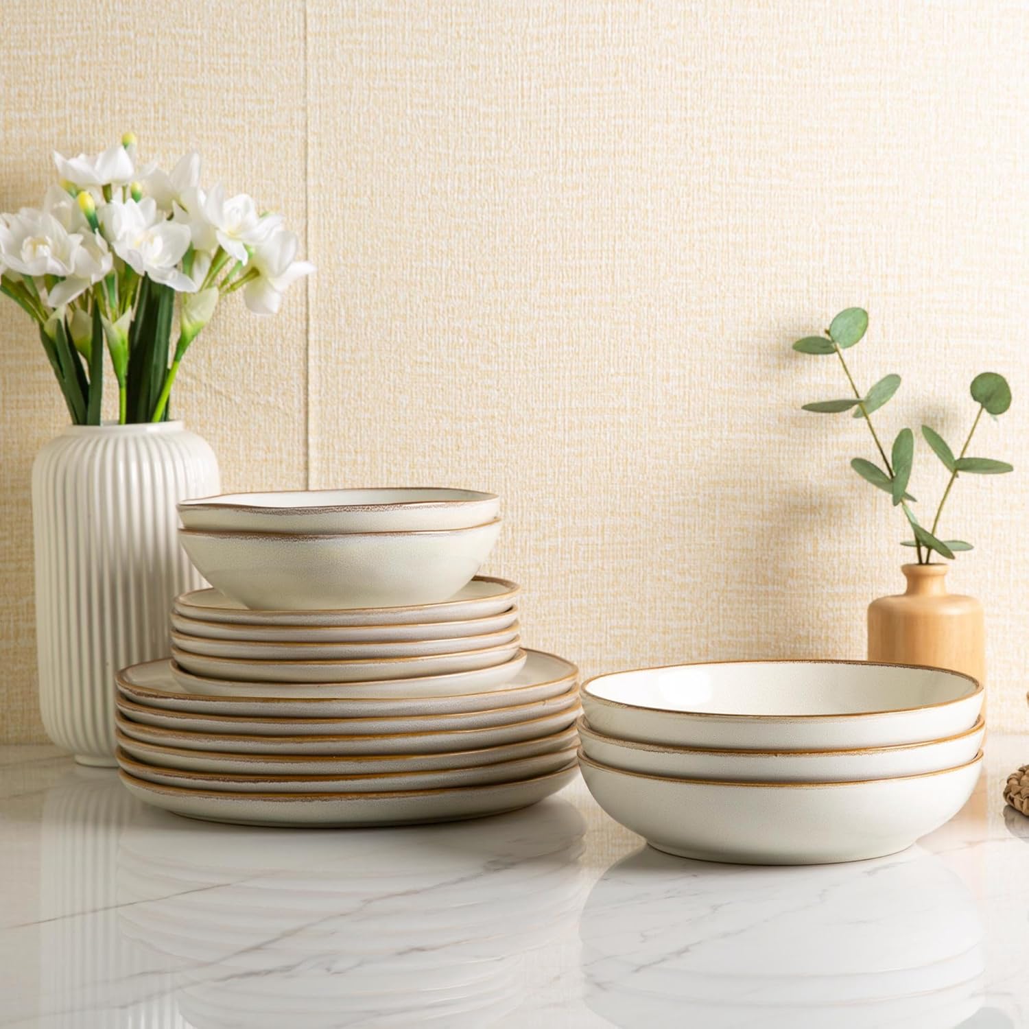 Sturdy Durable 85 Ceramic Pasta Bowls for Kitchen Use