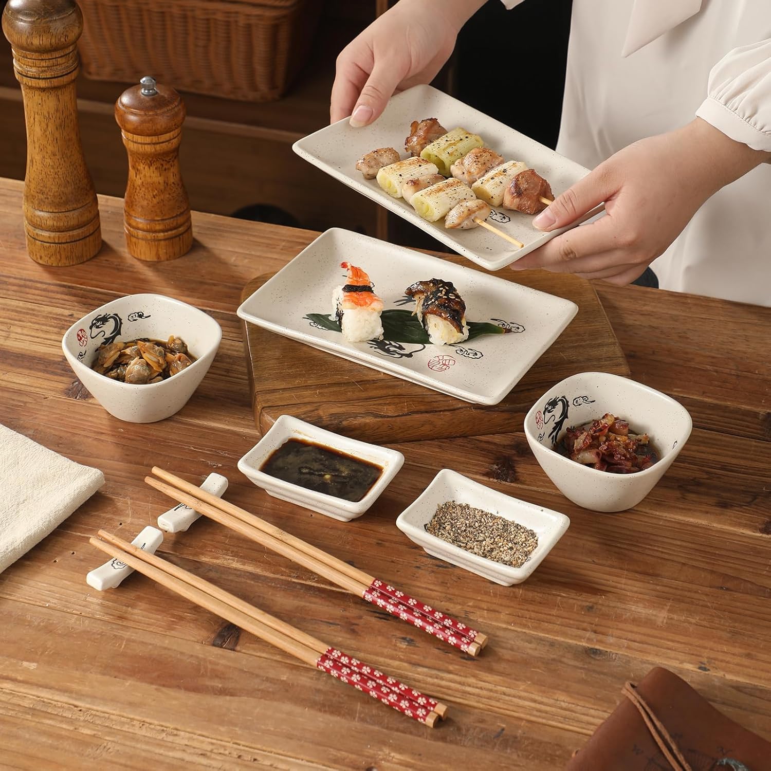 Elegant Sushi Plates Set