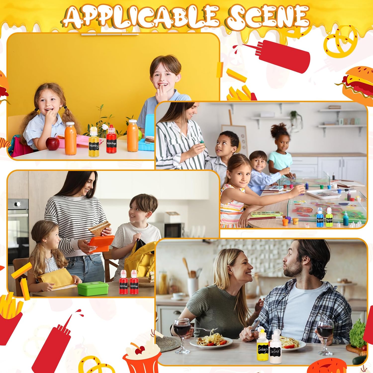 Mini Flip-Lid Squeeze Bottles - Compact Durable