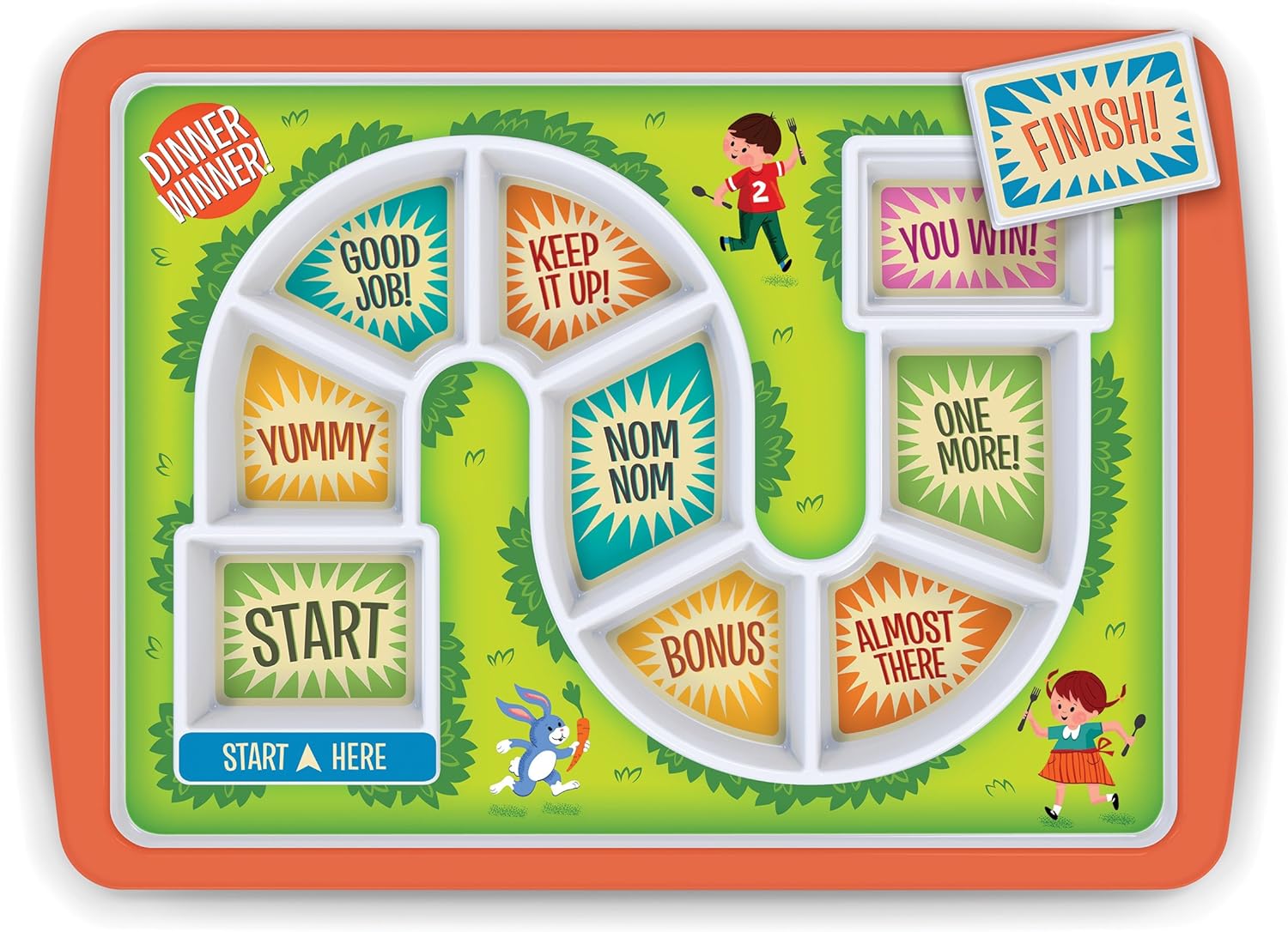 Dinner Winner Game Plate for Kids