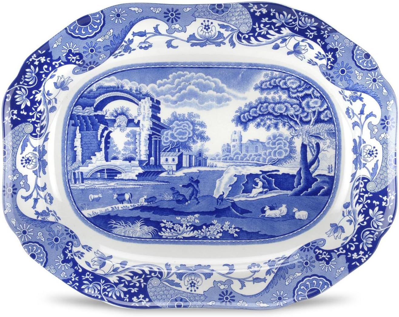Spodes Blue Italian Medium Oval Platter