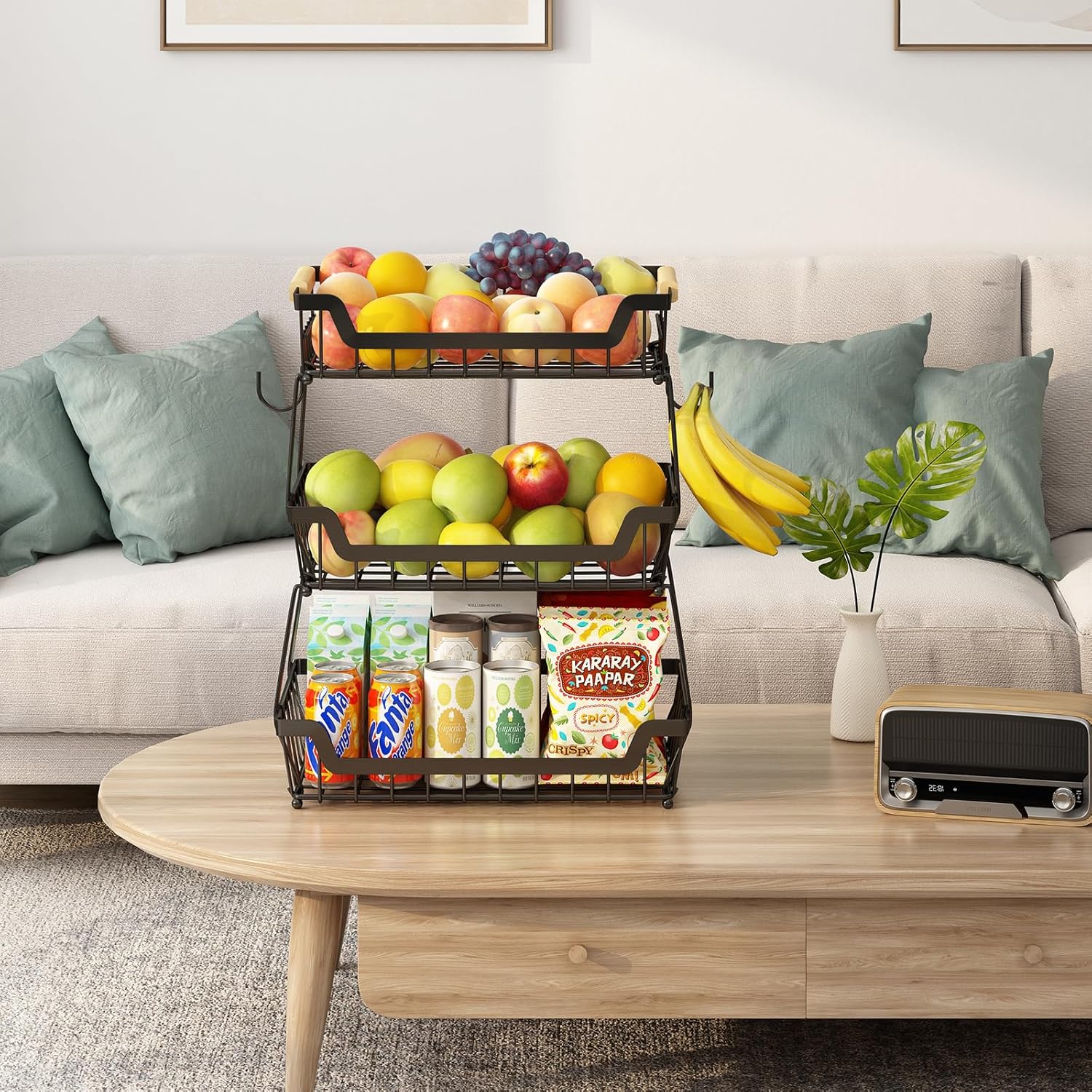 Gillas 3-Tier Countertop Fruit Basket