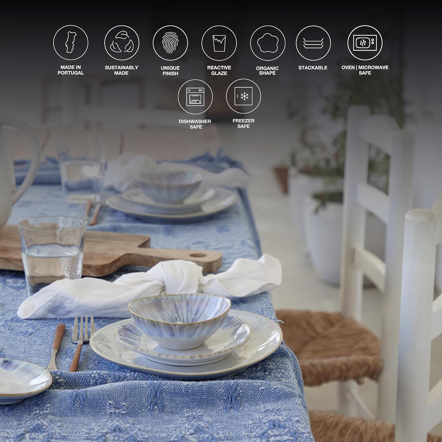 Bisque Collection Ria Blue - Perfect for Entertaining