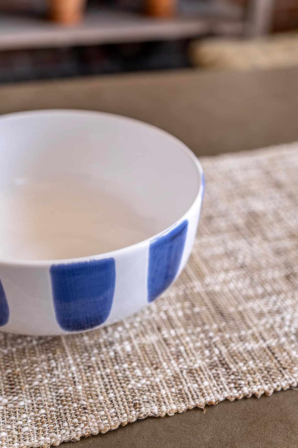 Vietri Viva Santorini Dot Large Footed Serving Bowl