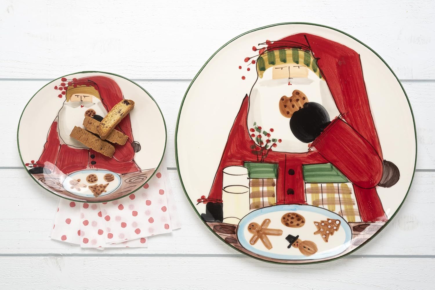 Vietri Old St Nick Platter Multi-Color Cookie
