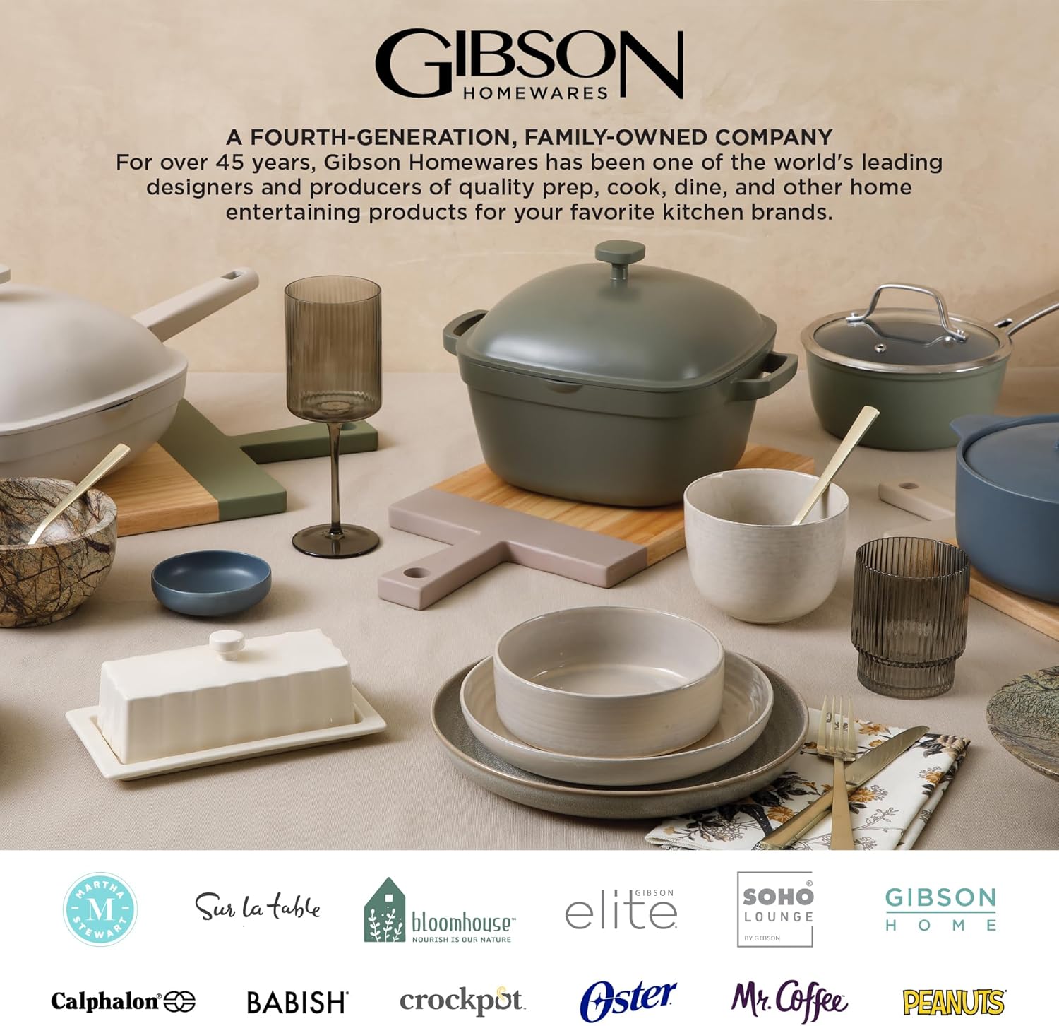Gibson Home Zen Buffet White Square Dinnerware Set for 4