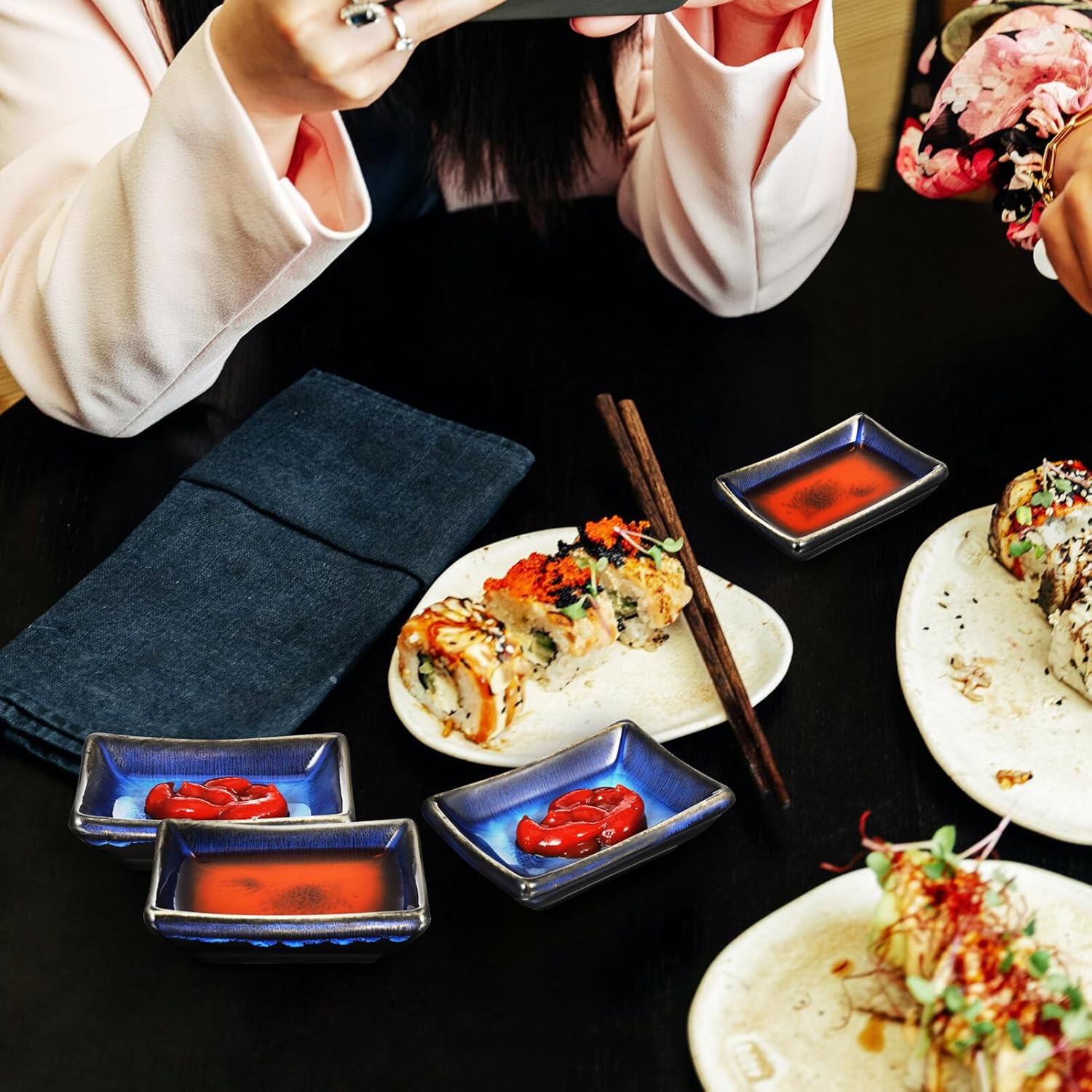 Zerodeko 4-Piece Japanese Style Ceramic Dishes