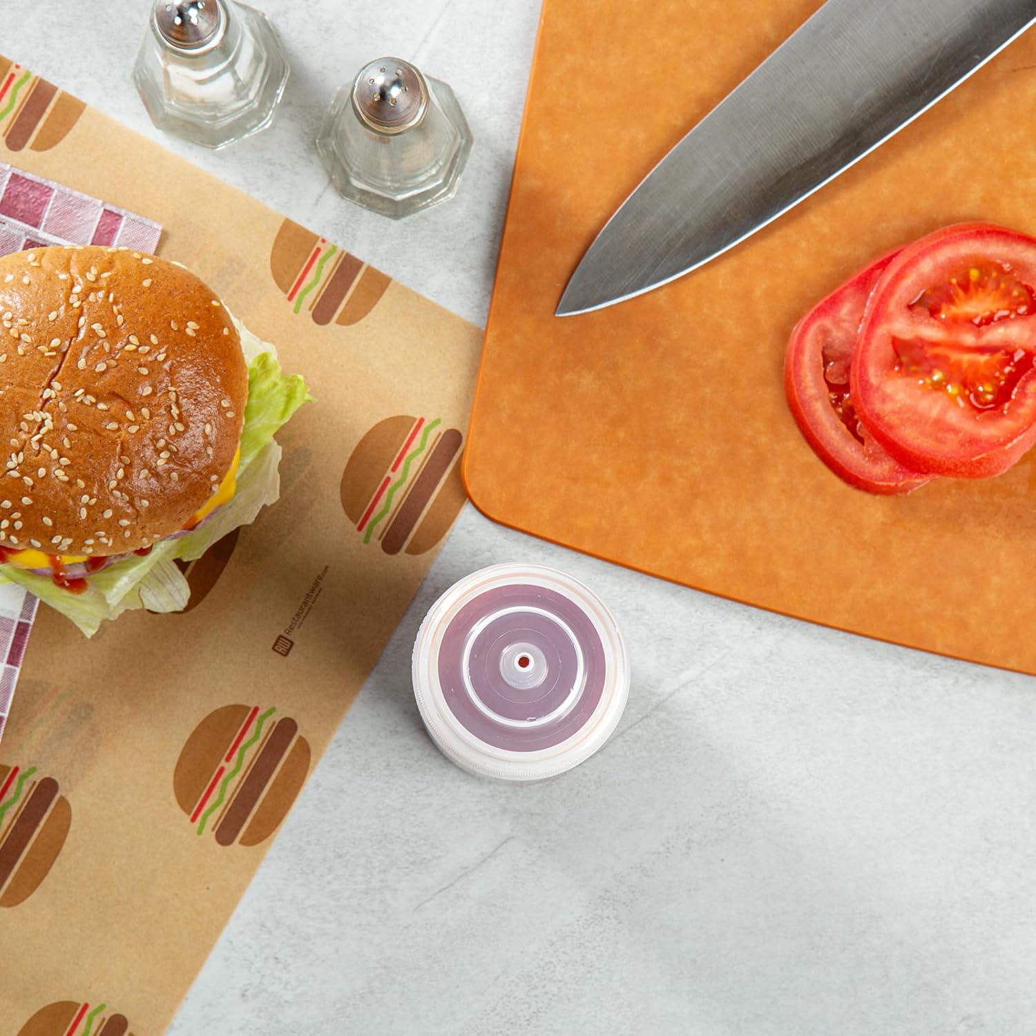 12 oz Condiment Squeeze Bottle With Lid