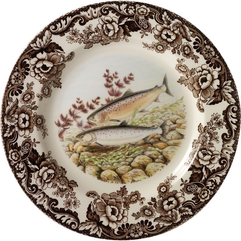 Spode Woodland Salmon Salad Plate