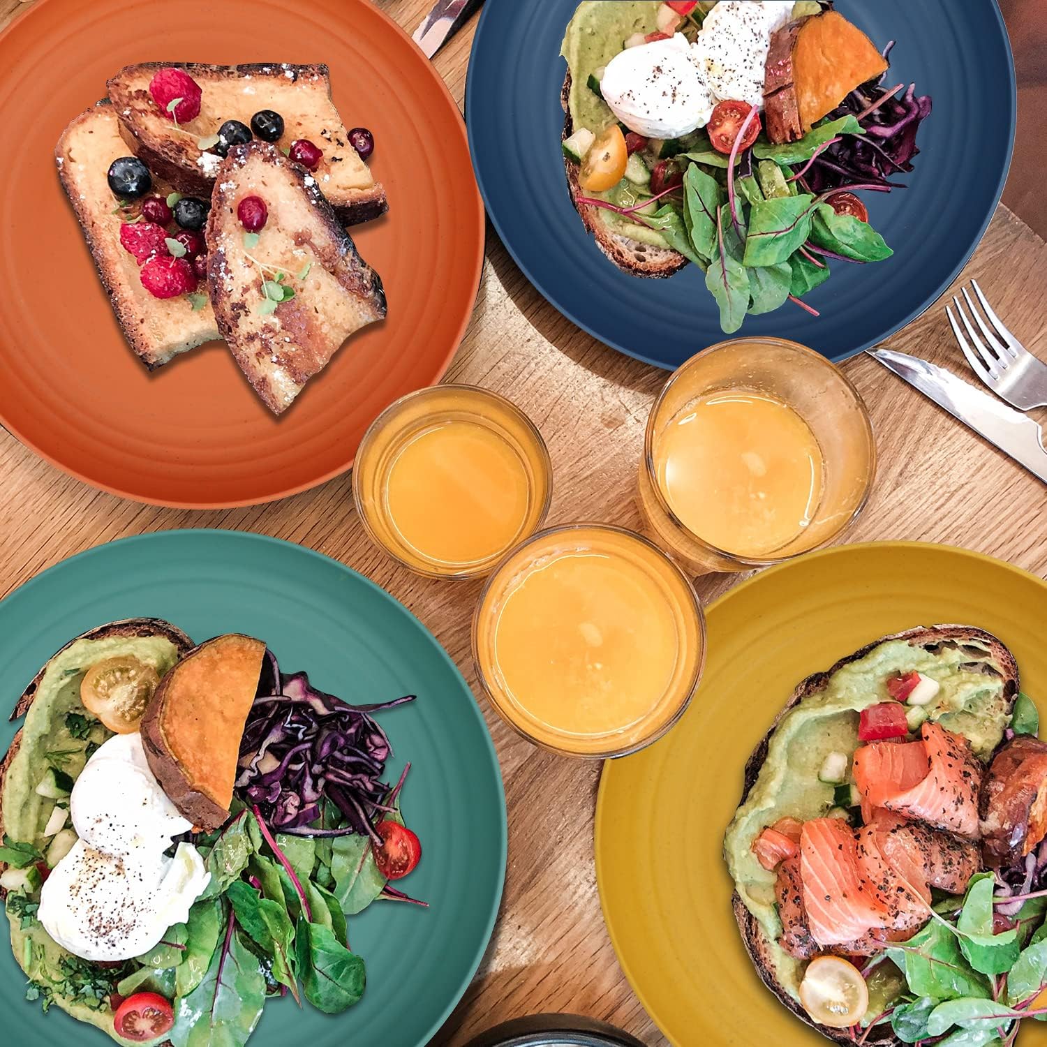 8-Piece Unbreakable Dinner Plates Set