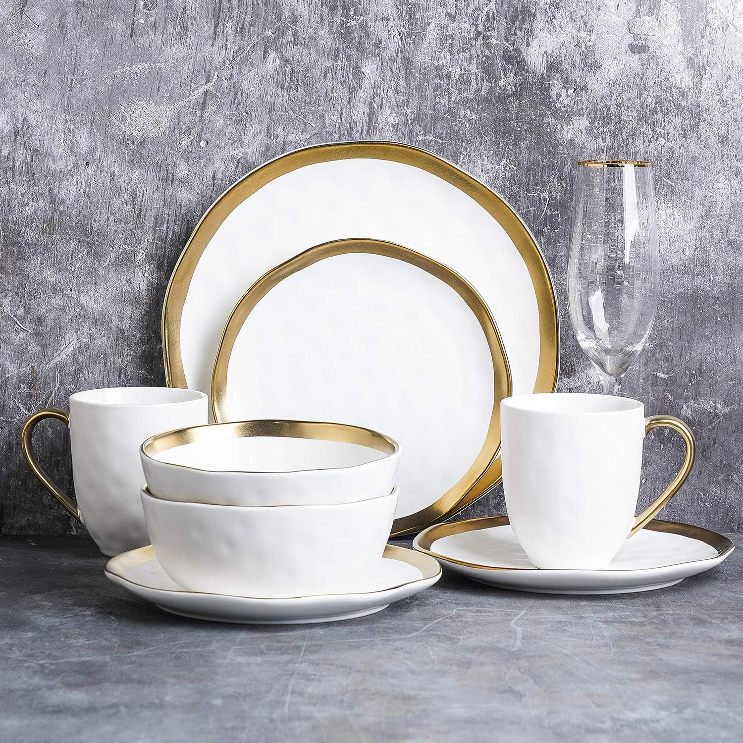 Elegant Stone Lain Modern Dinnerware Set