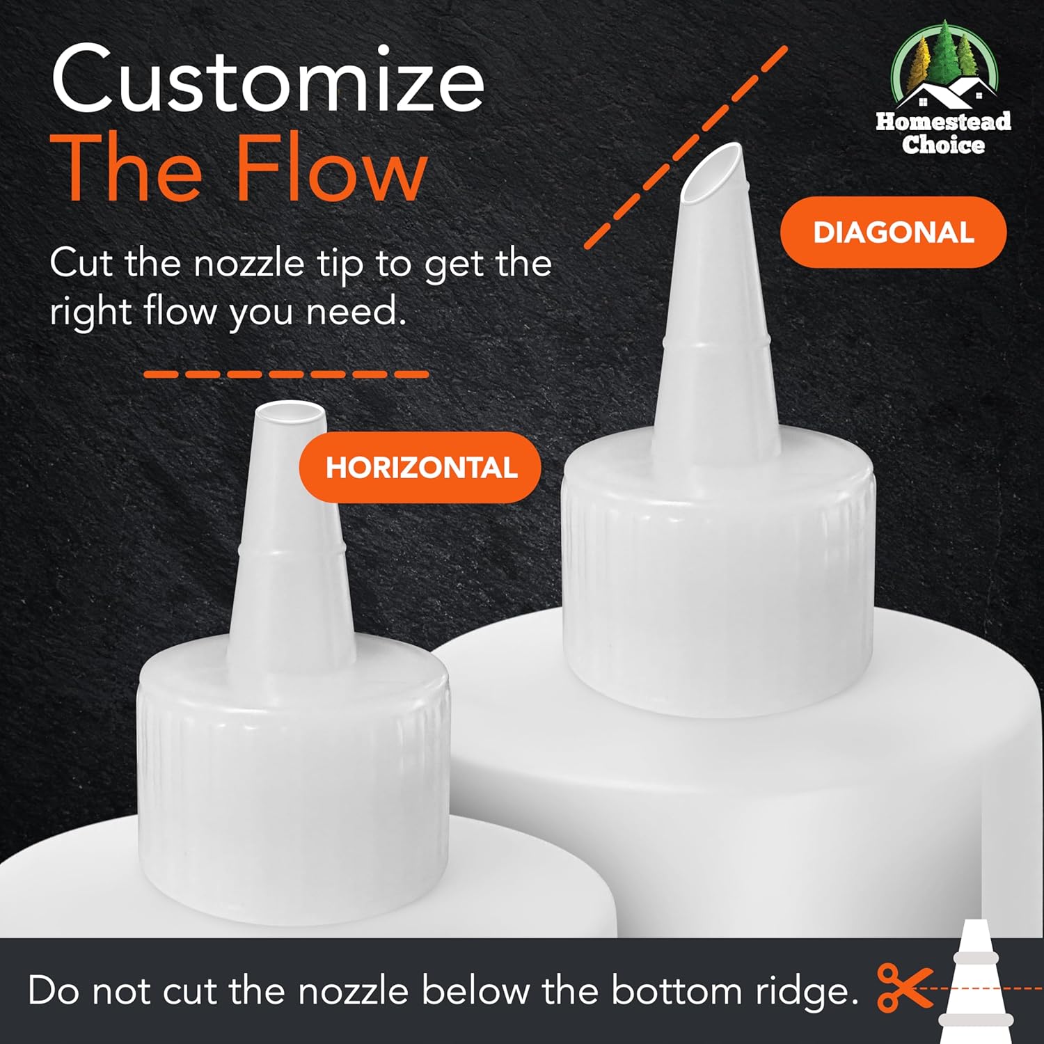 Homestead Choice 32 oz Squeeze Bottles BPA-Free and Durable