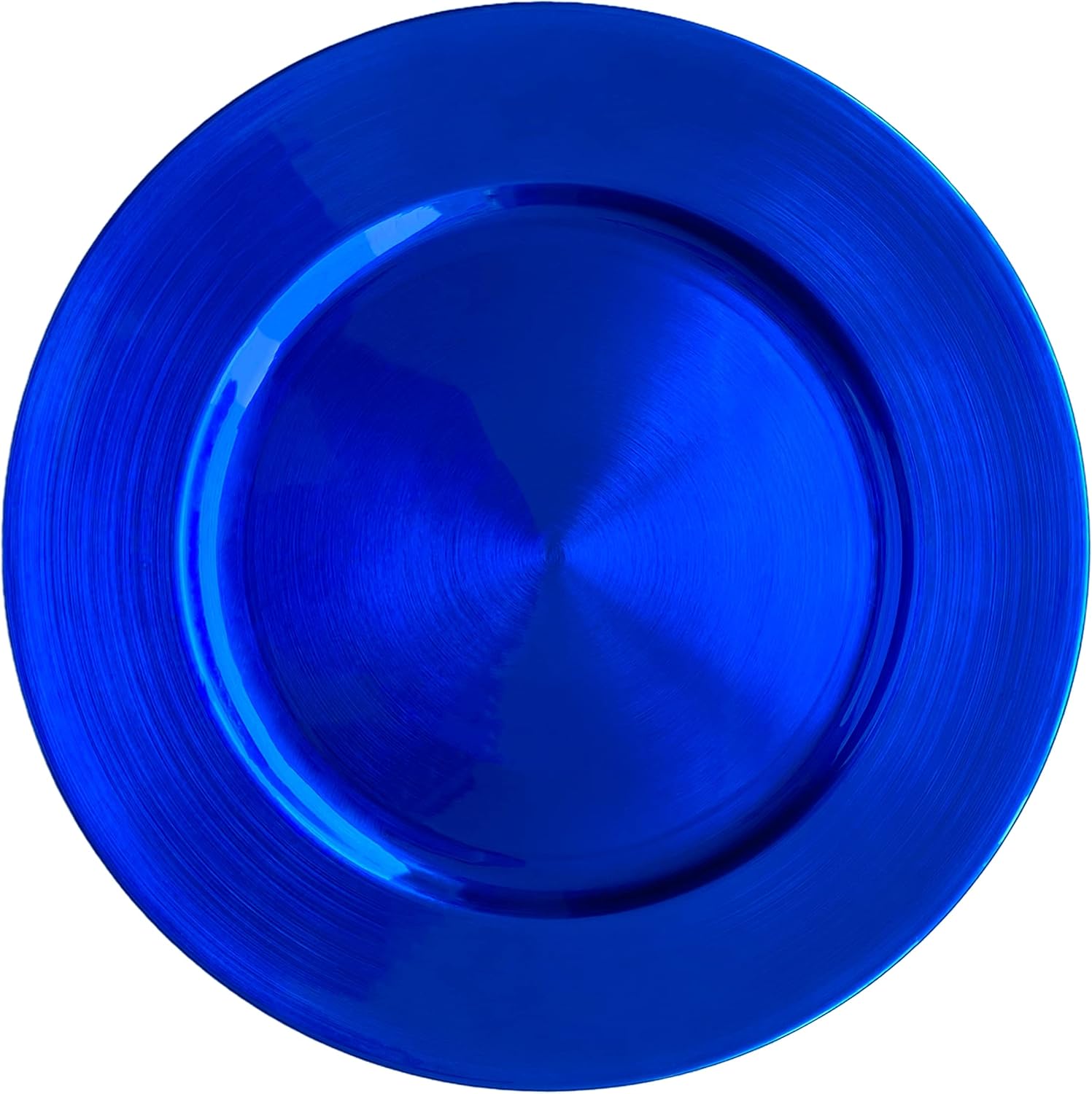 Henilosson 13 Inch Blue Metallic Foil Charger Plates 24 Pack