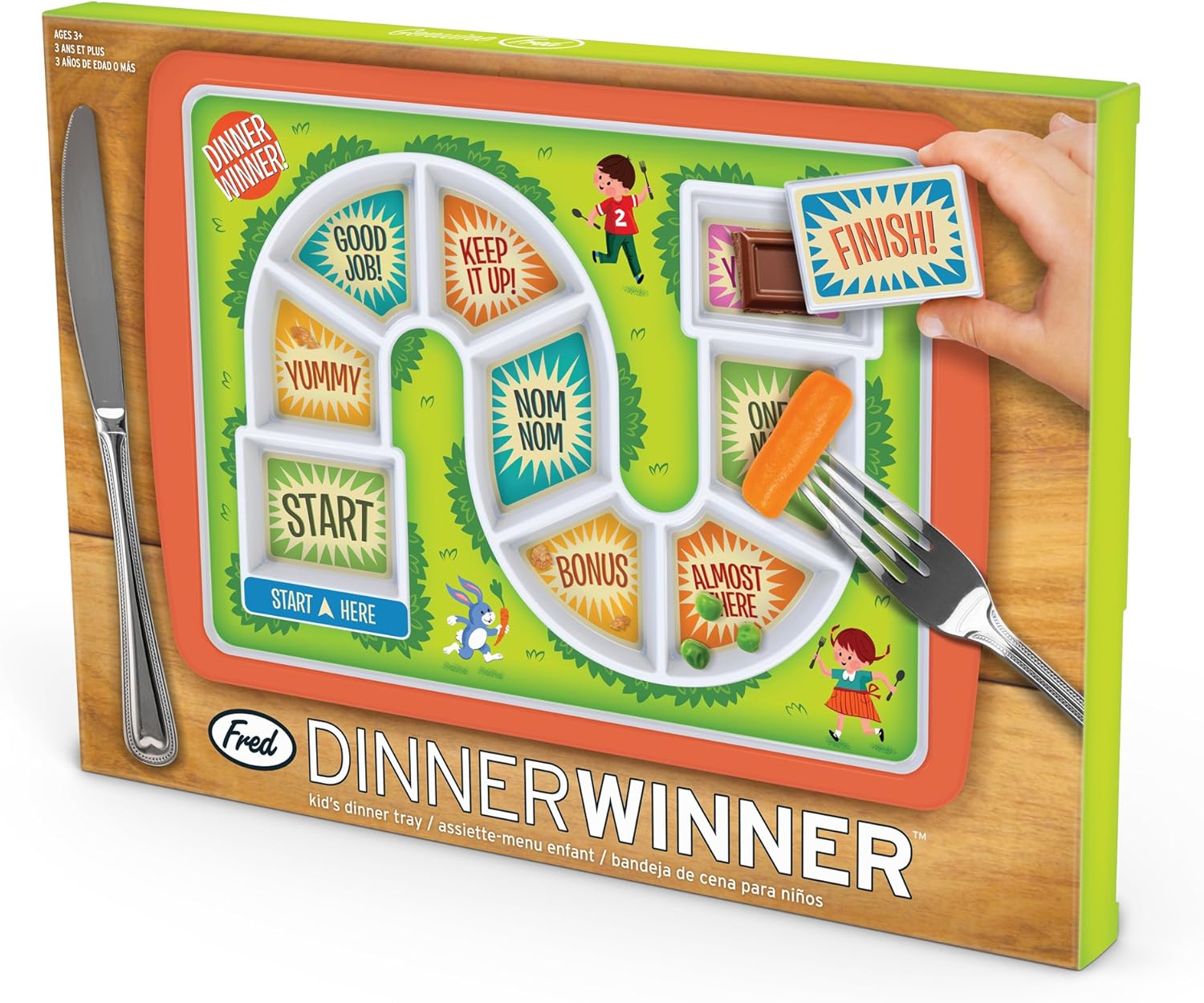 Dinner Winner Game Plate for Kids