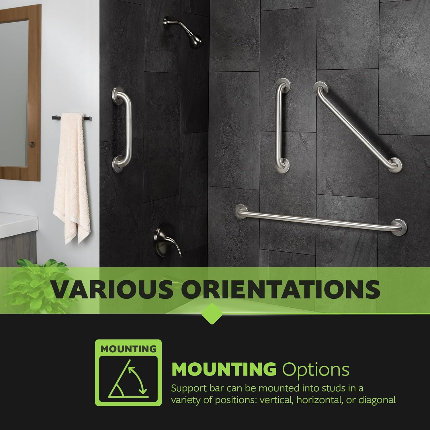 Homewerks 24 Inch ADA Compliant Grab Bar